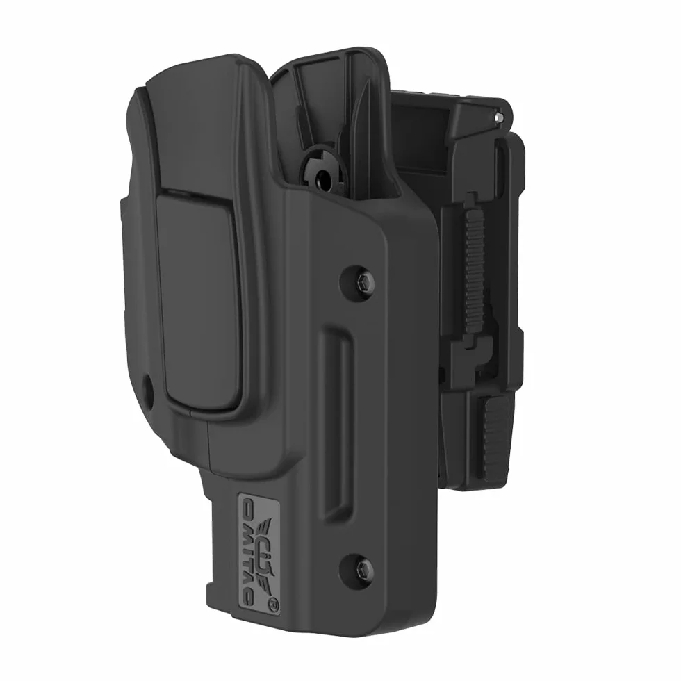 G19 Obracany o 360 ° etui do Glock 19 G23 G32 Gen 1.2,3,4 G19 gen5, taktyczne etui OWB Level 2 prawo ręka automatyczna blokada / indeks zwolniony pas zewnętrzny ukryty pokrowiec
