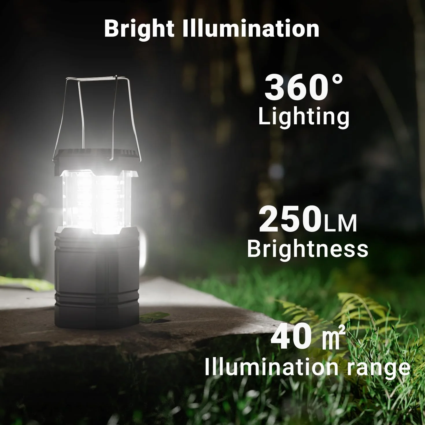 Lampa kempingowa LED solarna 3000 mAh składana wisząca z korbą ręczną i latarką awaryjna