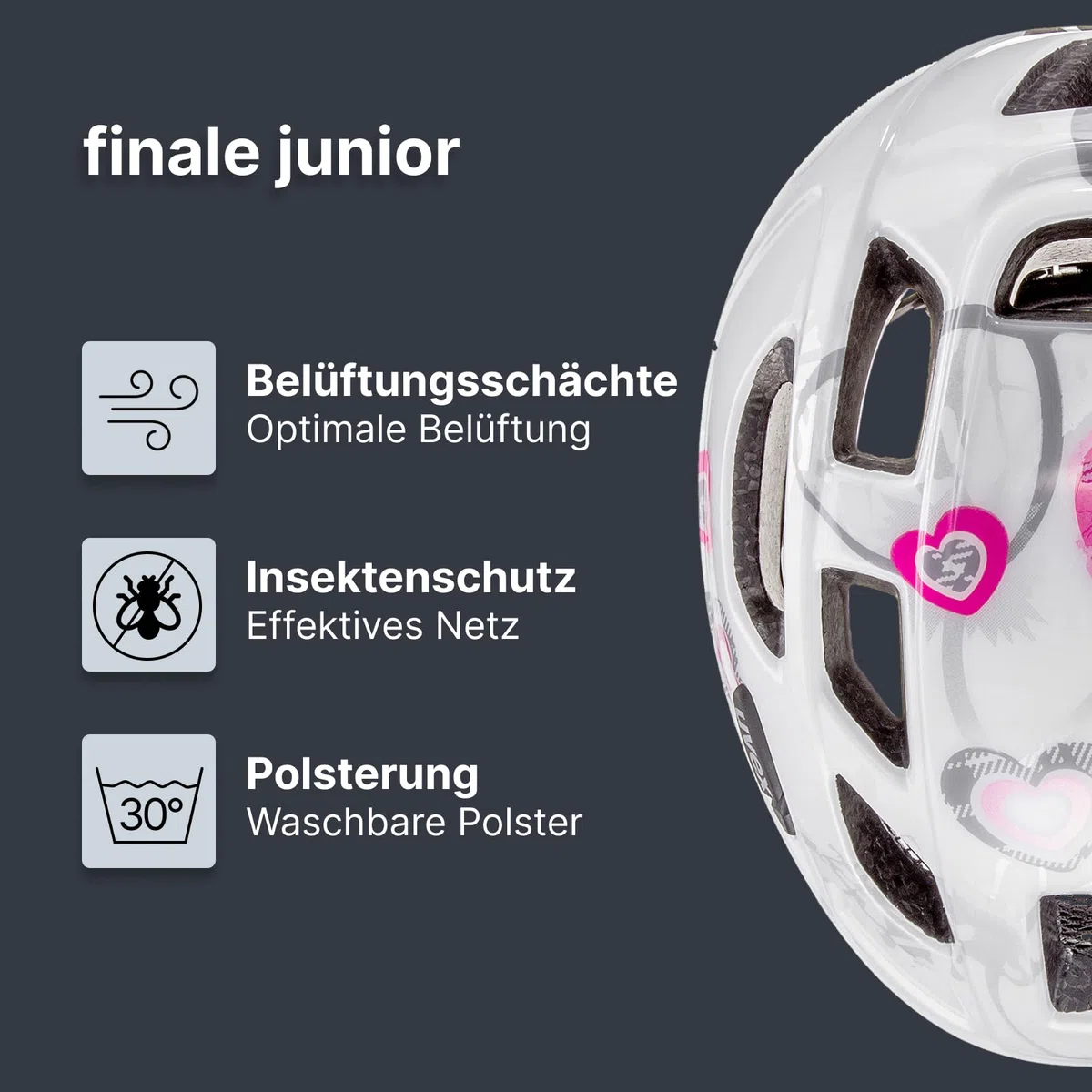 uvex finale junior lekki kask rowerowy dla dzieci – indywidualne dopasowanie rozmiaru – możliwość rozszerzenia za pomocą światła LED