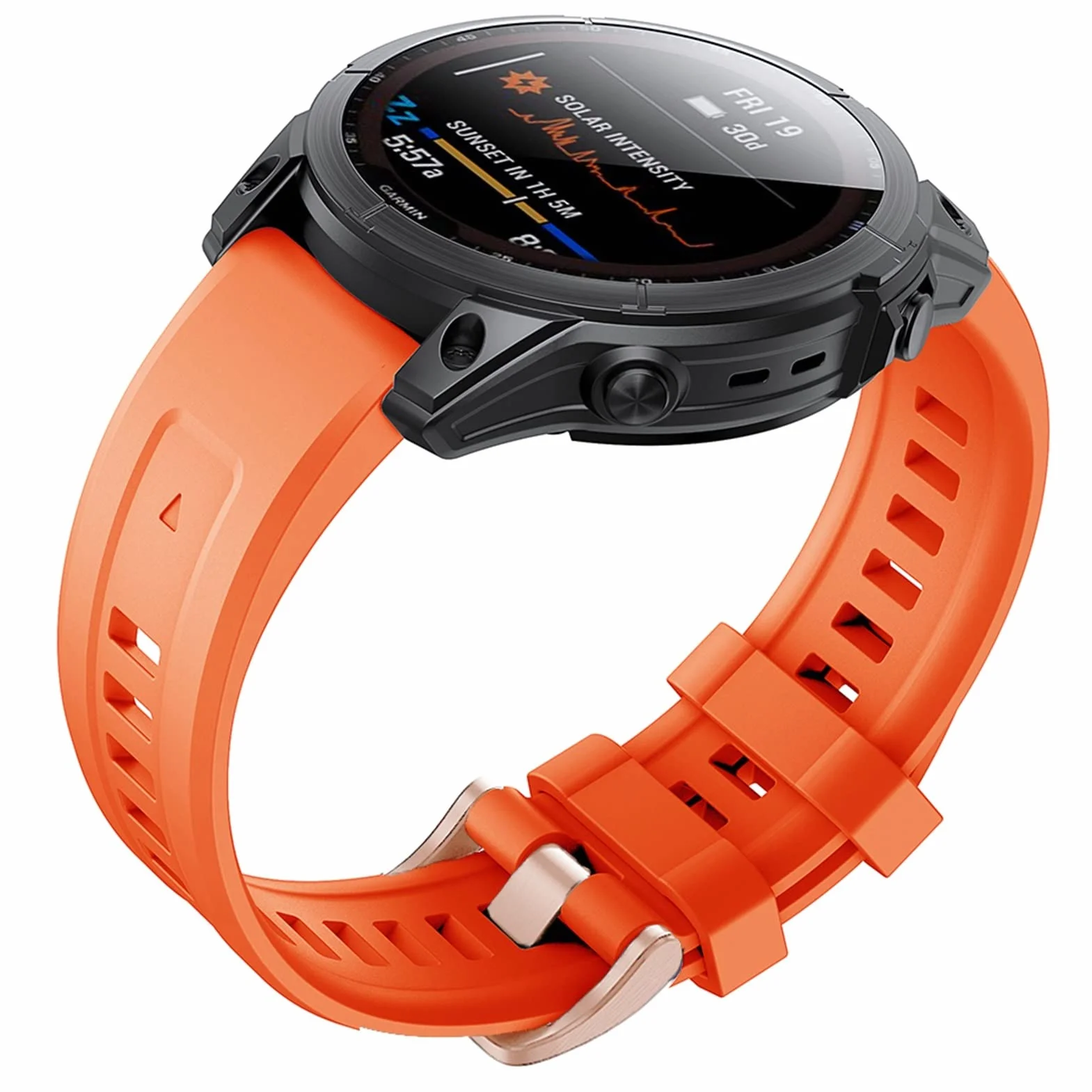 AMSH Pasek do zegarka Garmin Fenix 7S 6S Pro 5S Plus Instinct 2S 20 mm Silikonowa Bransoletka
