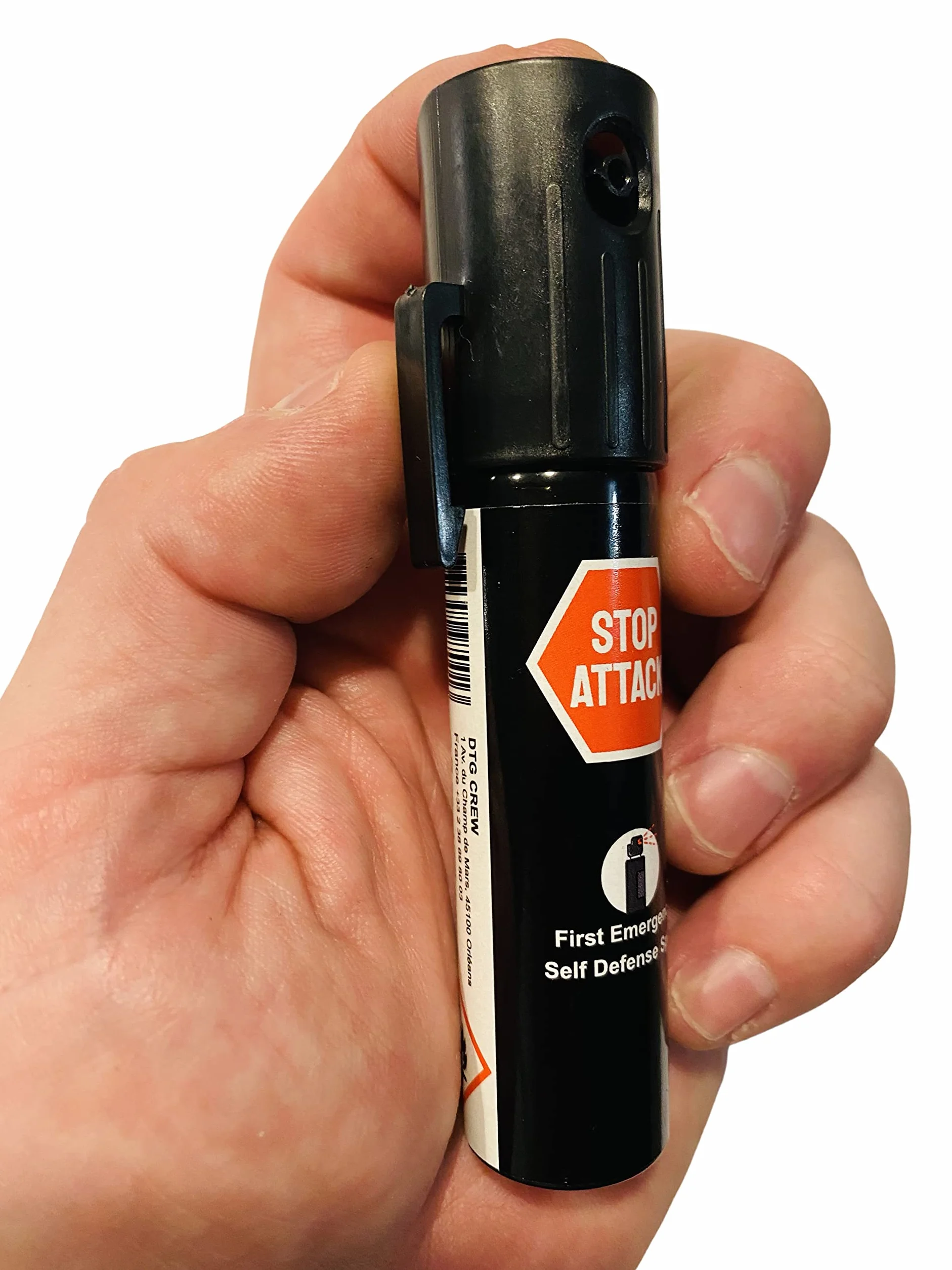 HOERNECKE Stop Attack Self Defense Spray, 20 ml + 40 ml, dysza projekcyjna High Stream Power, zasięg 4 metrów, używany przez policję w Wielkiej Brytanii, USA, Francji...
