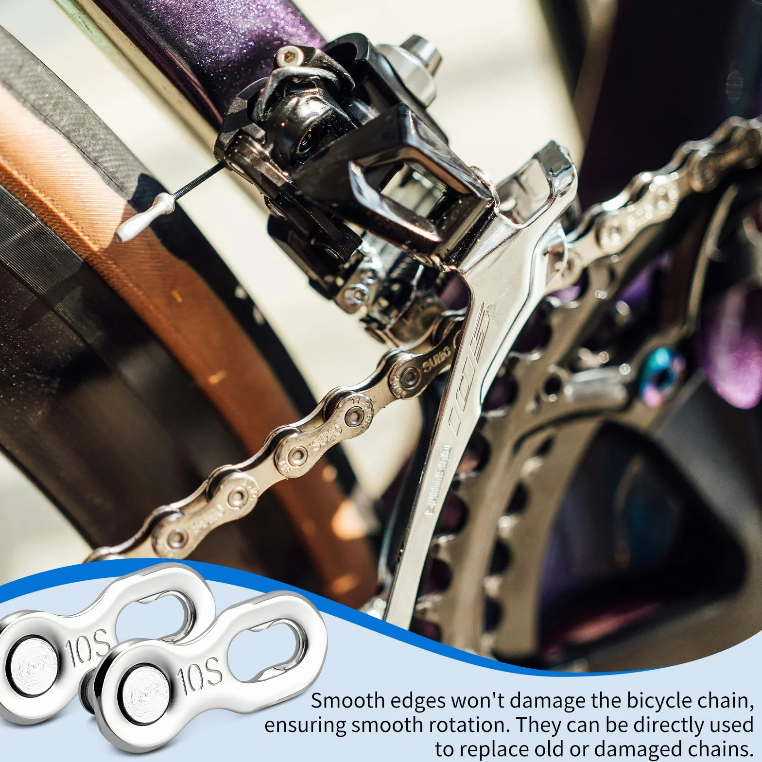 Zapięcie łańcuchowe Shimano 10 przegródek ogniwa łańcucha rowerowego