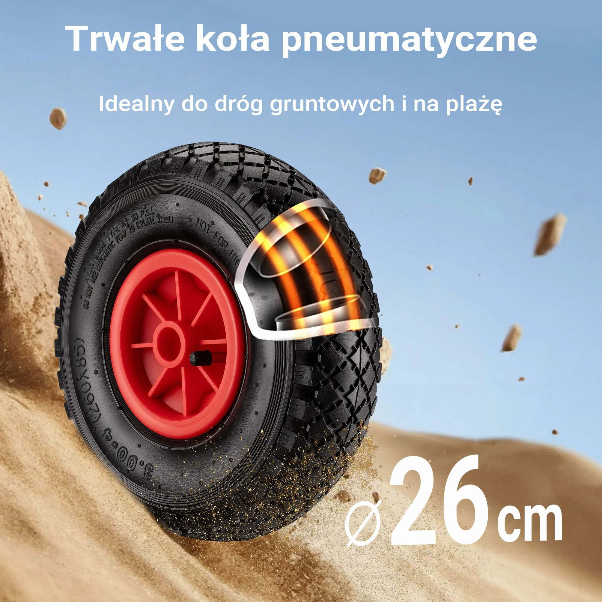 Wiltec Przyczepka rowerowa do 50 kg, z chorągiewką i 60 l koszem wodoodpornym 81 x 31 x 24 cm, wózek wędkarski transportowy do roweru