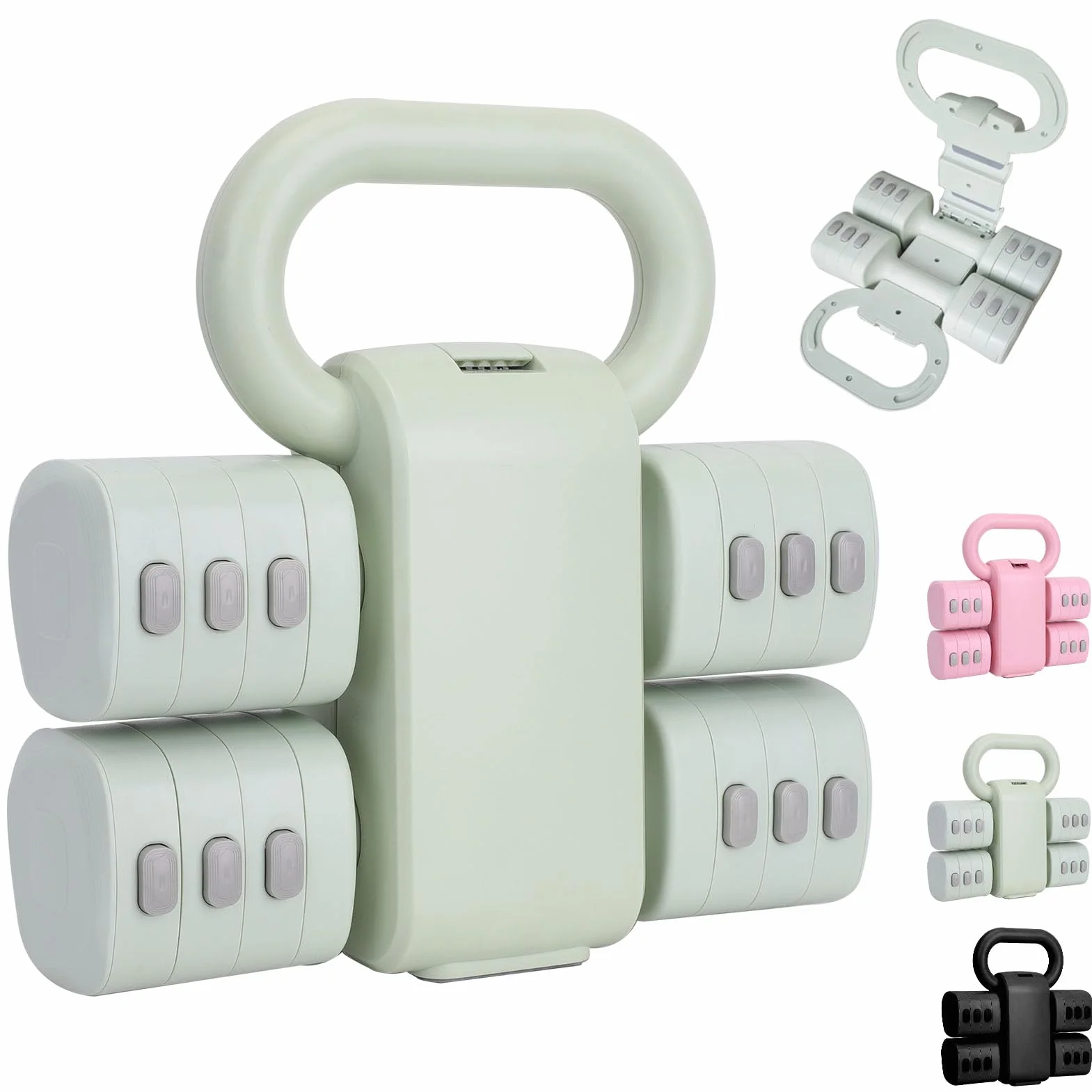 ZhaoCo Zestaw Regulowanych Hantli 2 w 1 1-2,5 kg Kettlebell