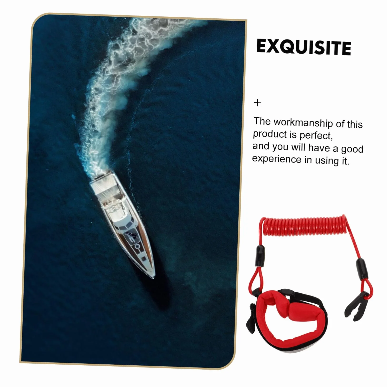 Boat Engine Lanyard Safety Cord for Emergency Shutoff Easy Installation Safety Lanyard for Boat Owners