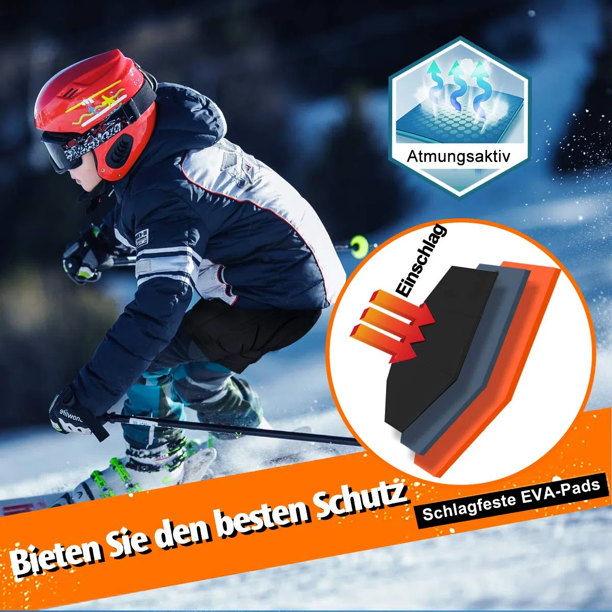 BENKEN Skiing Protective Padded Shorts spodnie kobiety mężczyźni ochrona 3D Hip Butt Guard Pad oddychający materiał odporny na uderzenia na snowboardzie (XL)