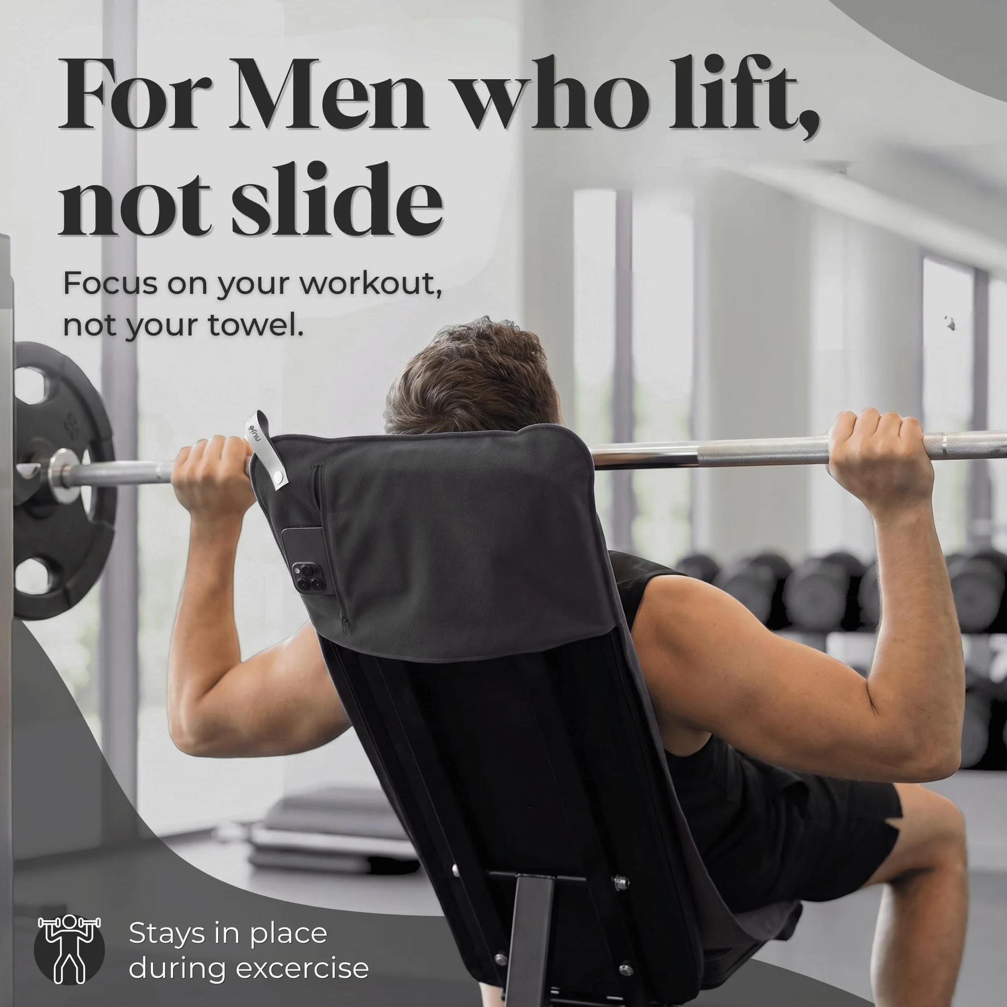 Ręcznik fitness z torbą z mikrofibry I bardzo duży i z kopertą na wszystkie urządzenia I ręcznik sportowy na siłownię chłonny, kompaktowy i szybkoschnący I z opakowaniem prezentowym I ręcznik na siłownię