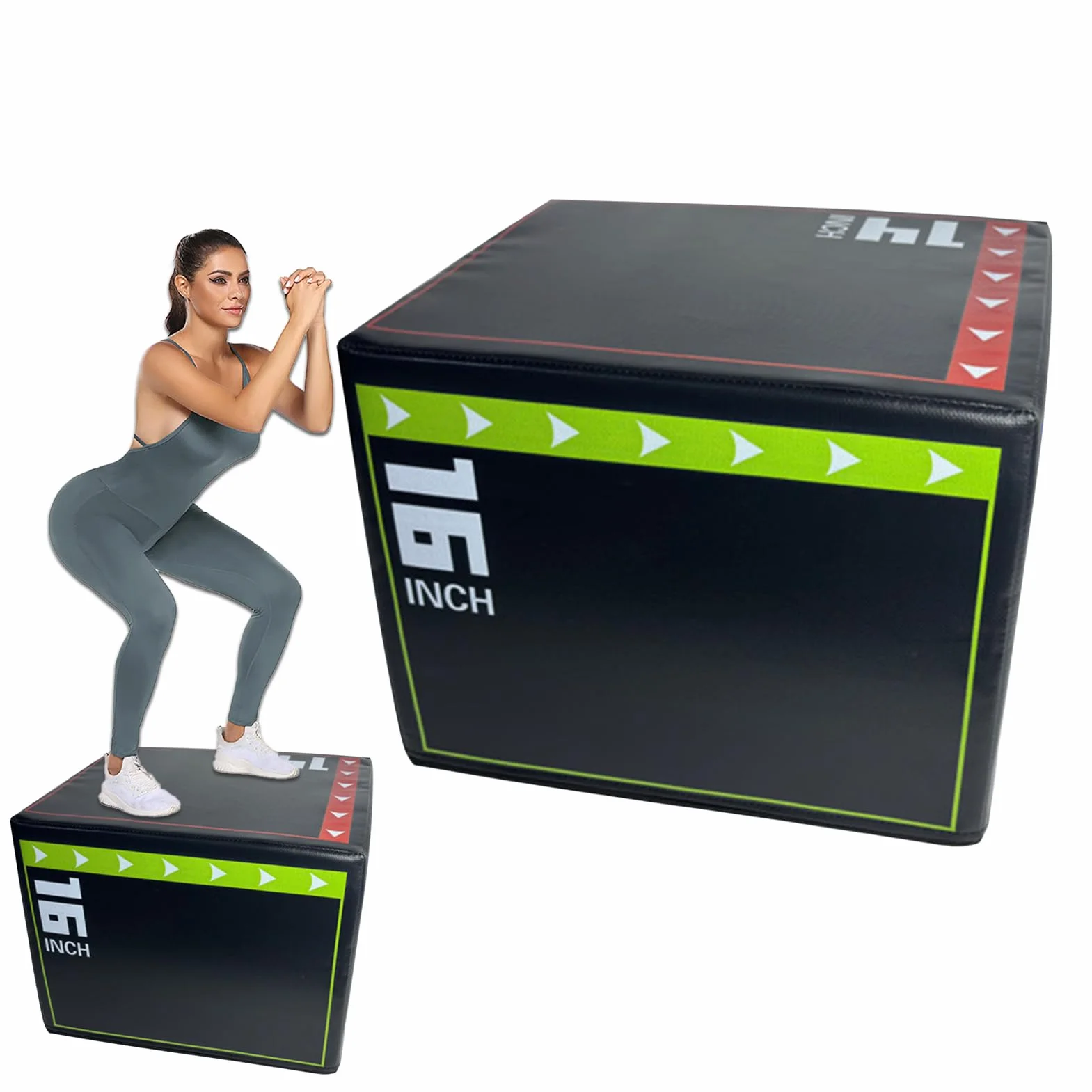 Plyometryczne pude?ko treningowe, odporne na wstrz?sy, platformy fitness do domowej si?owni, antypo?lizgowe ?dzie do ?wicze? do treningów skokowych, wytrzyma?y, odporny na zu?ycie sprz?t skokowy
