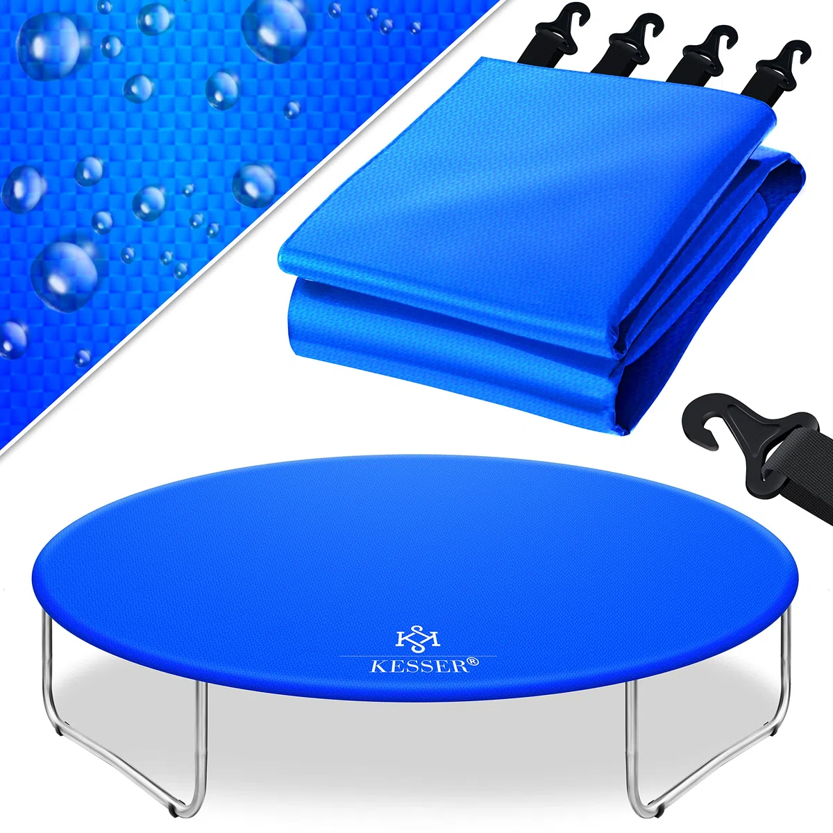 KESSER® Plandeka na trampolinę Ø 244/305/366/427 cm | odporna na warunki atmosferyczne, odporna na rozerwanie i promieniowanie UV | zewnętrzna plandeka ochronna na trampolinę