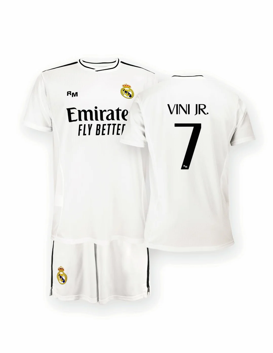 Real Madrid Dzieci Zestaw Domowy Sezon 24/25, Vini Jr., 14 Lat, Replika Z Oficjalną Licencją