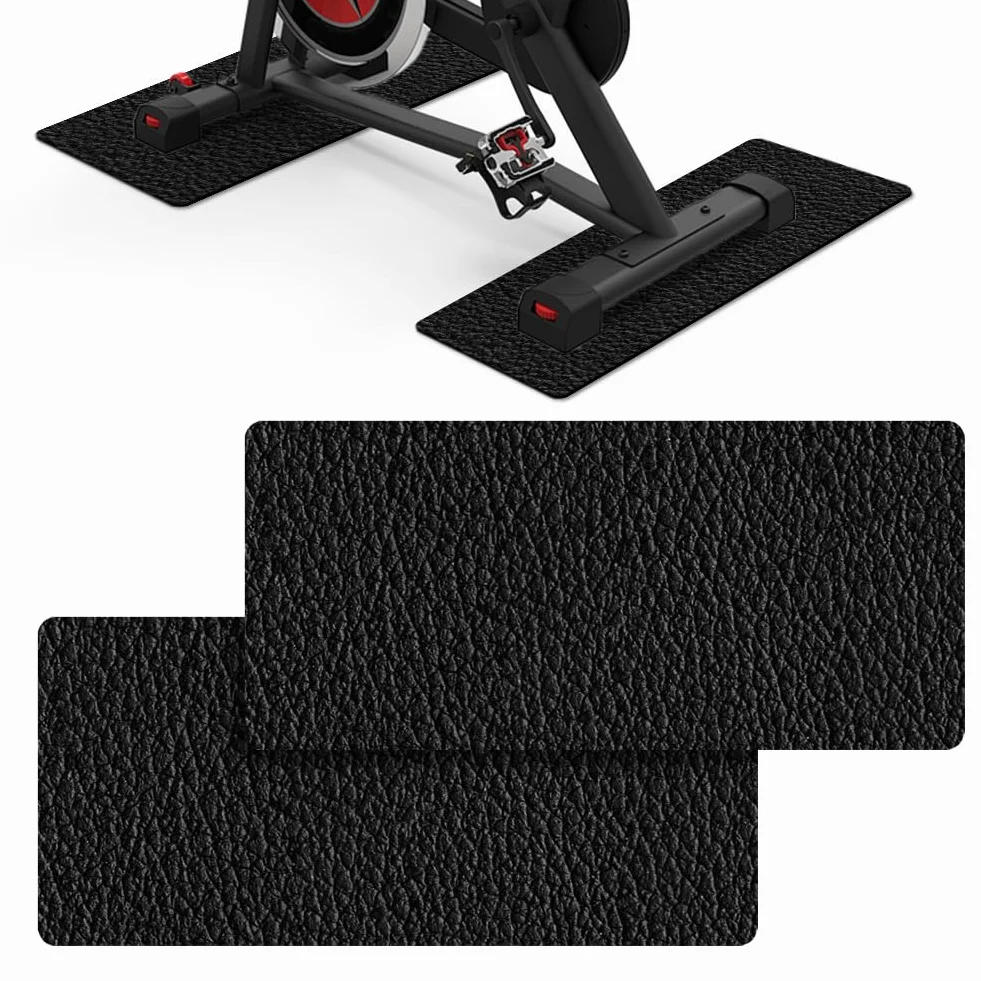 Mata ochronna na podłogę do sprzętu fitness 2-częściowy zestaw 70x28x0,6 cm antypoślizgowa amortyzująca PVC