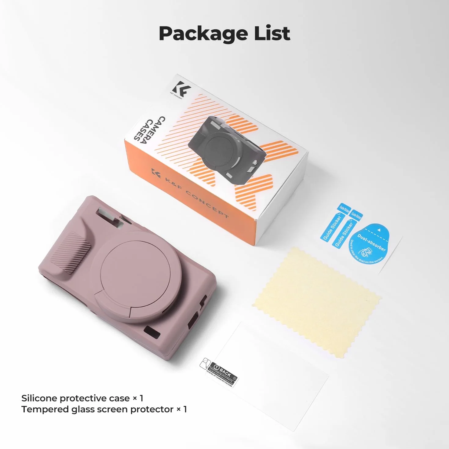 Etui ochronne K&F CONCEPT do aparatu Canon G7X Mark III, szaro-fioletowe, miękkie silikonowe etui do aparatu cyfrowego G7X Mark III z odłączaną osłoną obiektywu, odporne na zarysowania, o smukłym dopa