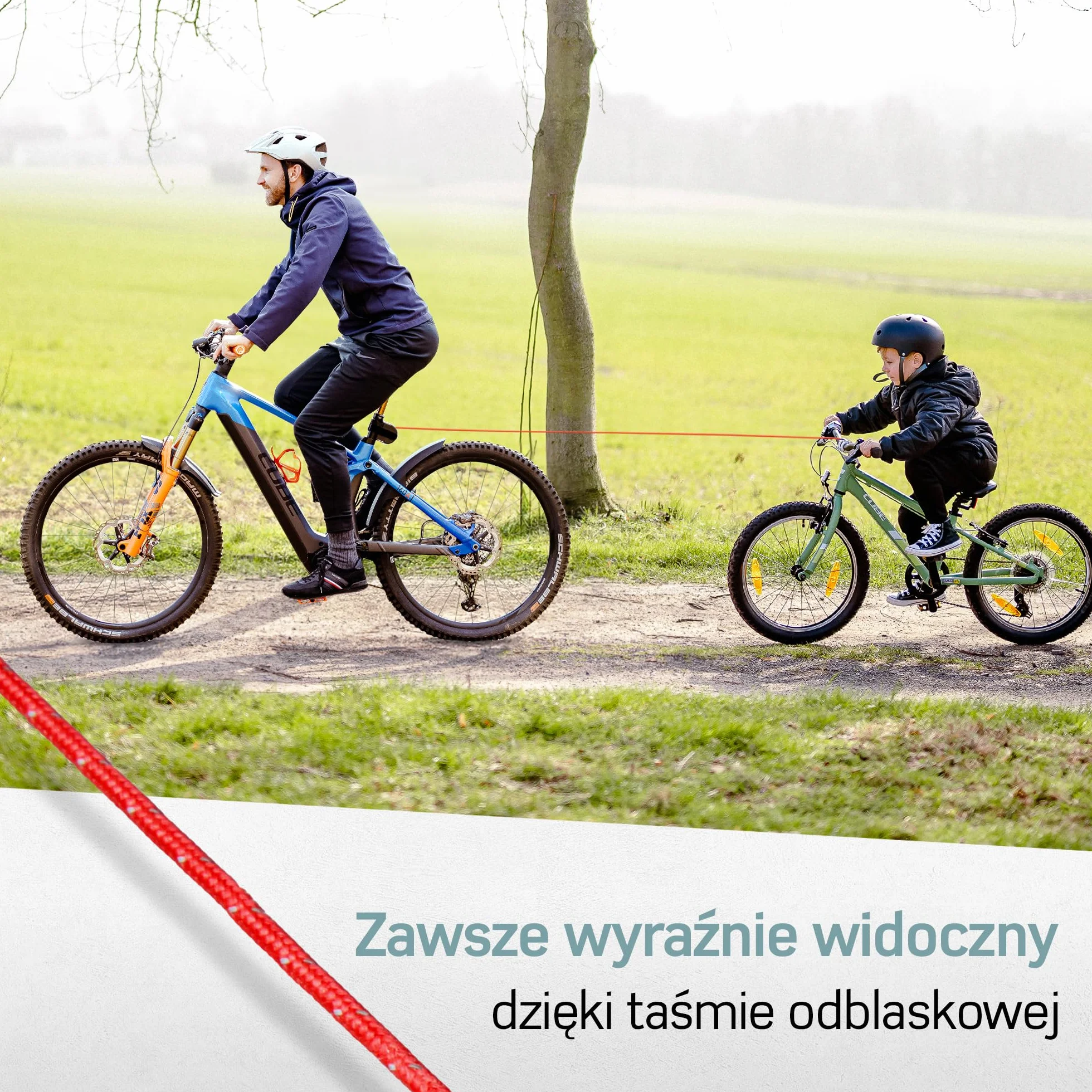 Borgen Lina holownicza do rowerów dla dzieci i dorosłych, Udźwig do 120 kg