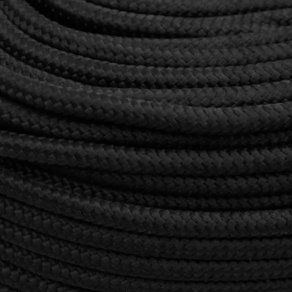 vidaXL Linka żeglarska polipropylen 10 mm 50 m czarna
