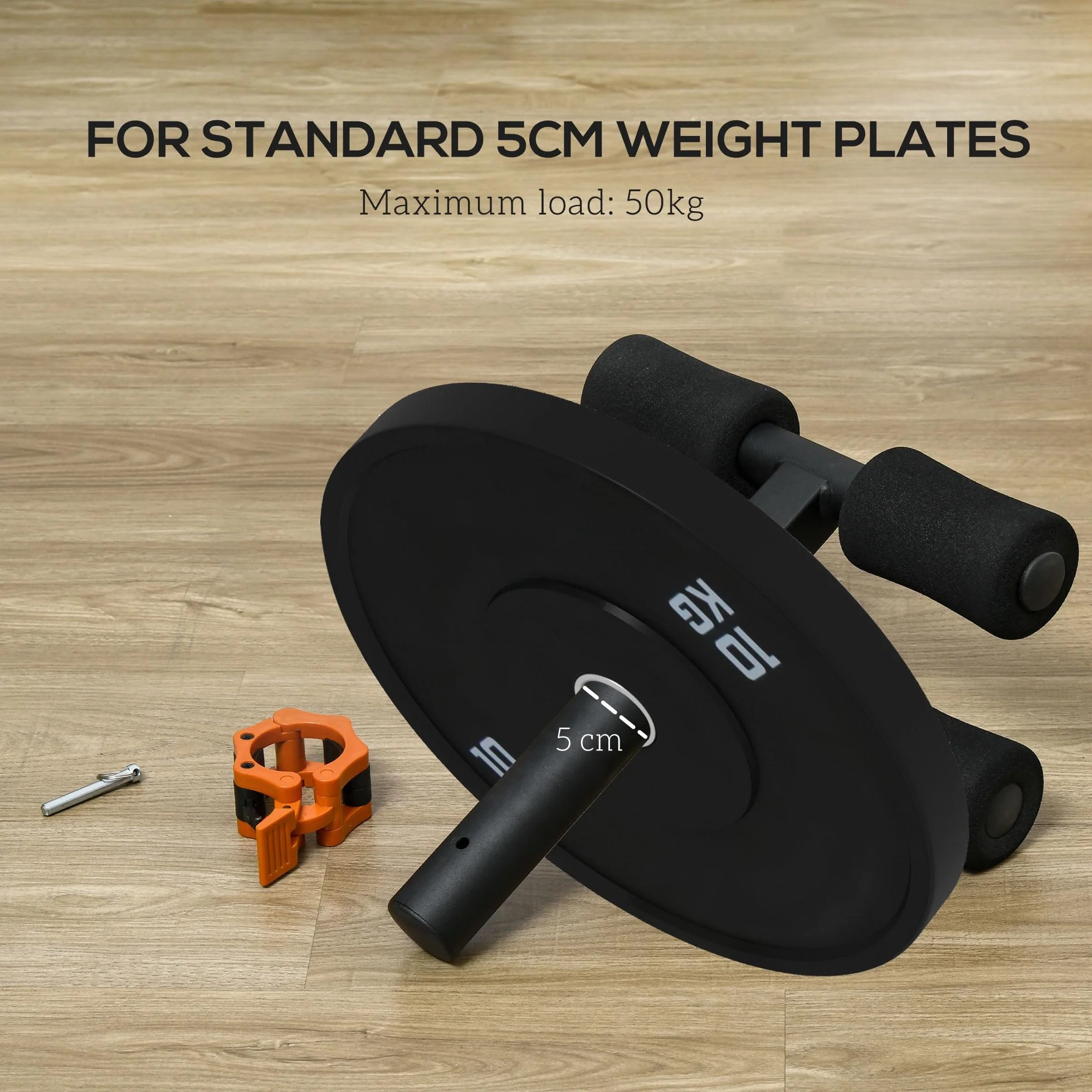 SPORTNOW Tib Bar Tibialis Trainer Maszyna do podnoszenia łydek, pasuje do talerzy obciążających 5 cm