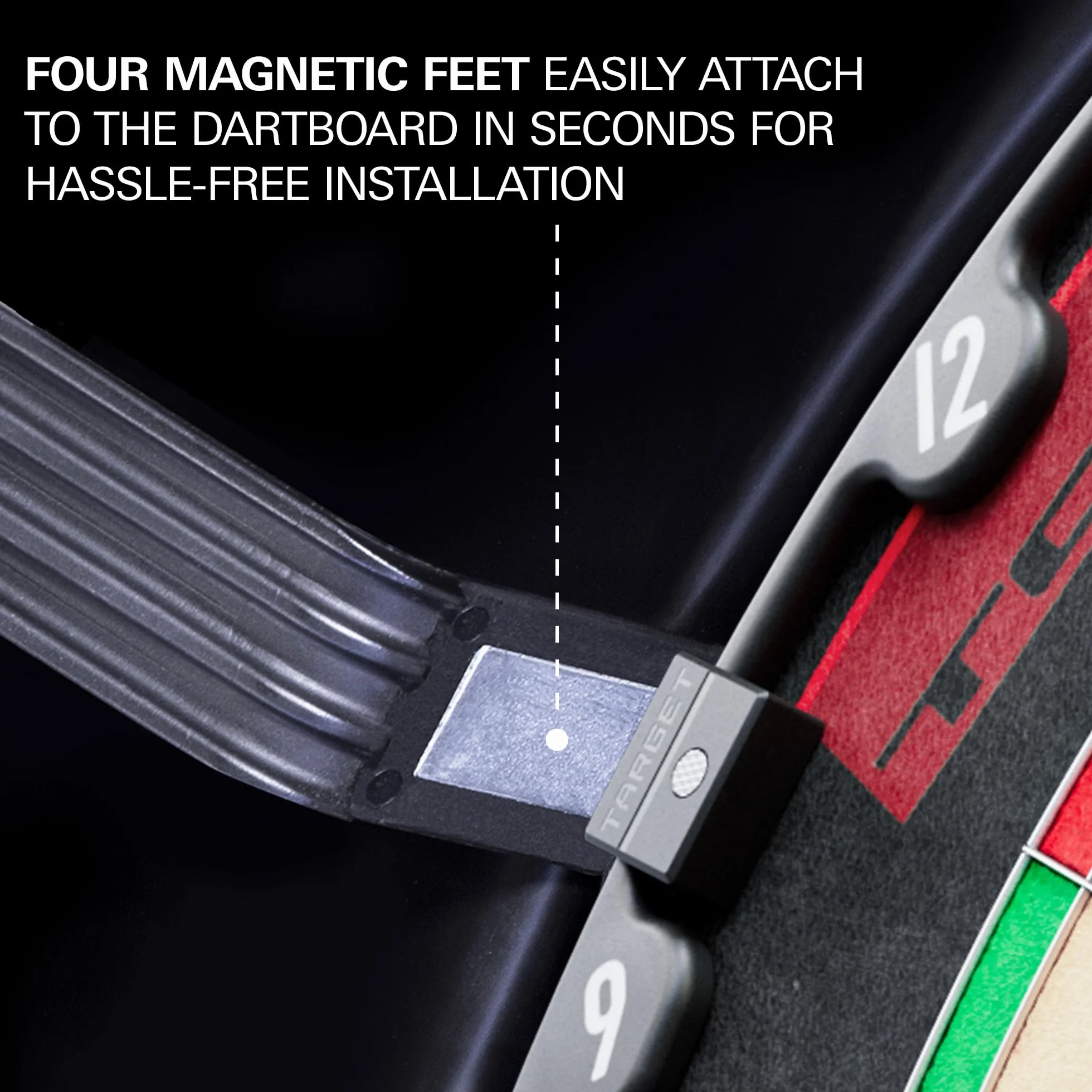 Target Darts Corona Vision System Oświetlenia Tablicy do Darta z Białym Światłem Led, Czarny, z Białym Światłem Led