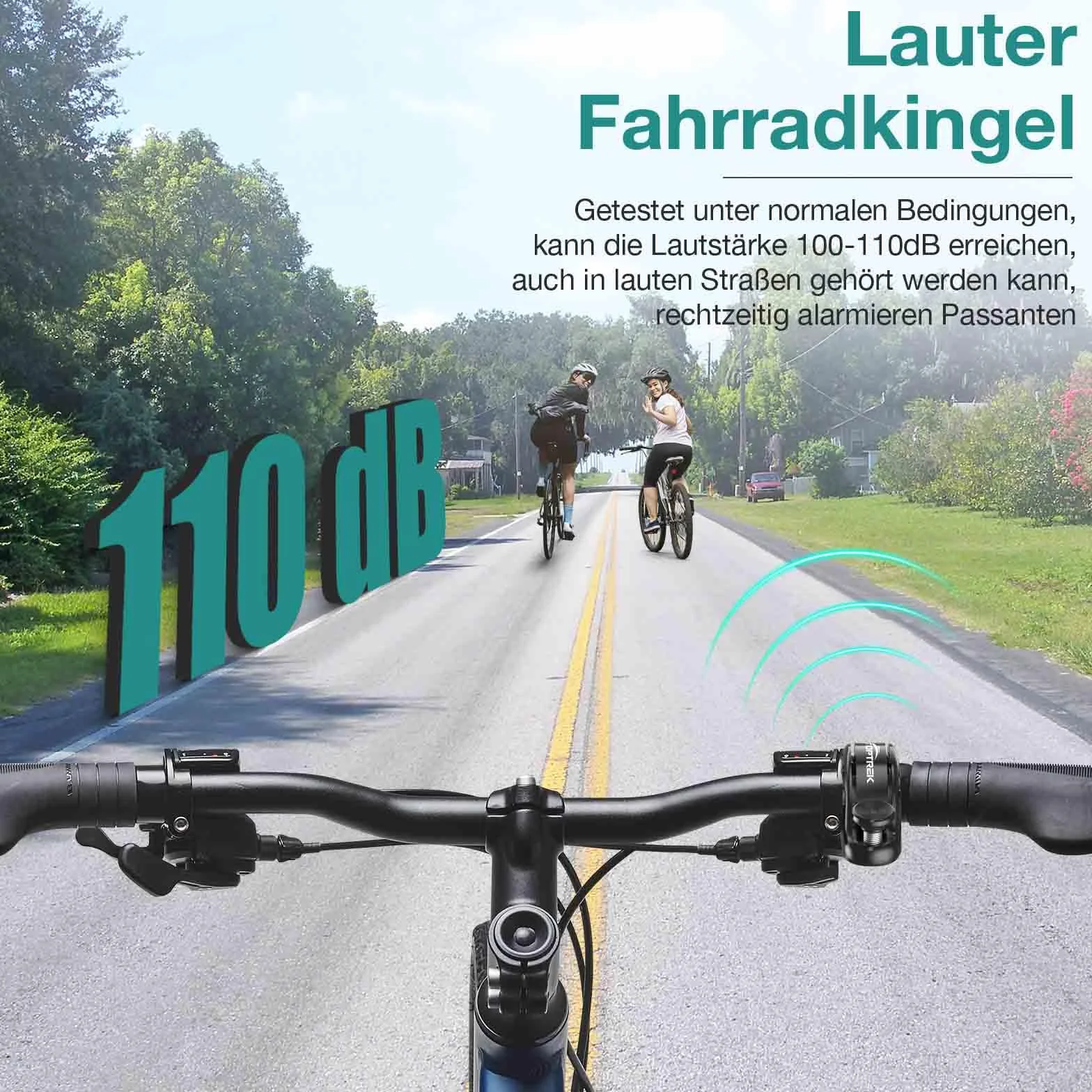 toptrek Dzwonek rowerowy do Apple AirTag 110DB mini dzwonek rowerowy ukryty zabezpieczenie przed kradzieżą do roweru wyścigowego