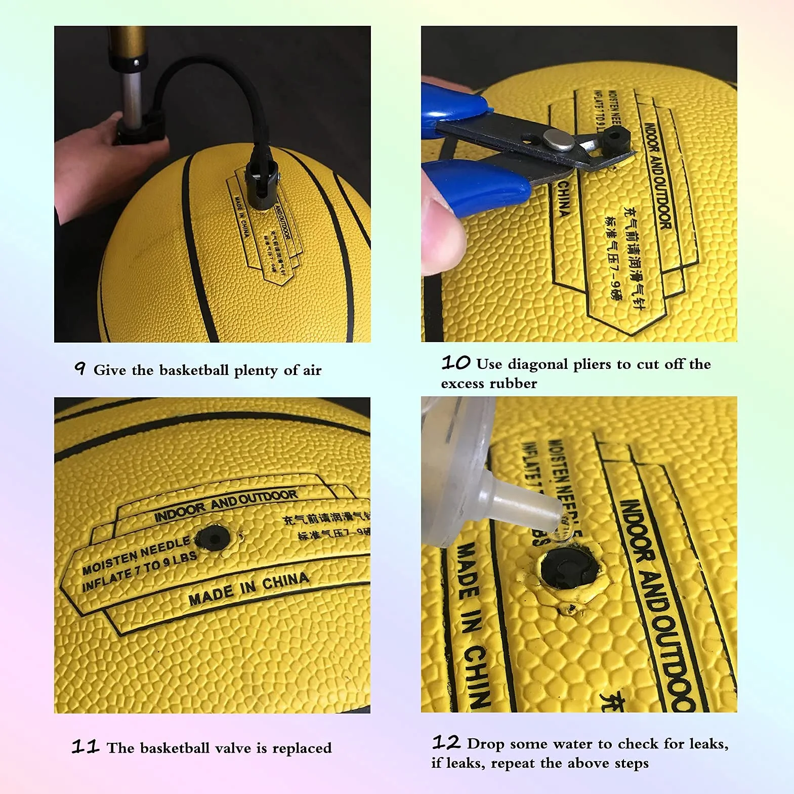 MINDCOLLISION Zestaw zaworów do pompowania piłek sportowych (10 sztuk), zawory zapasowe do piłek koszykarskich, zestaw naprawczy do nieszczelności piłek sportowych, do koszykówki, piłki nożnej