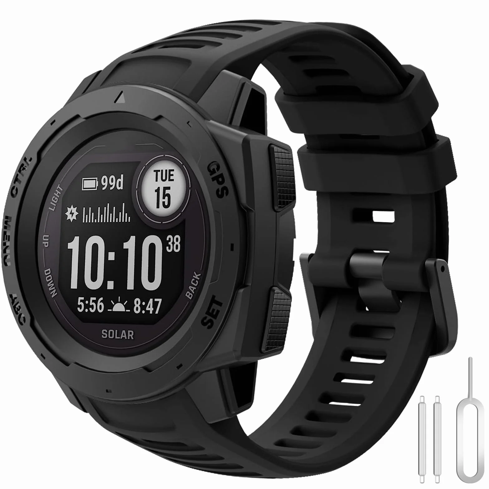 Bransoletka Garmin Instinct 2, silikonowa miękka bransoletka 22 mm, bransoletka sportowa do zegarka Garmin Instinct, Instinct Tactical, Instinct Tide, Instinct Esports, Instinct Solar