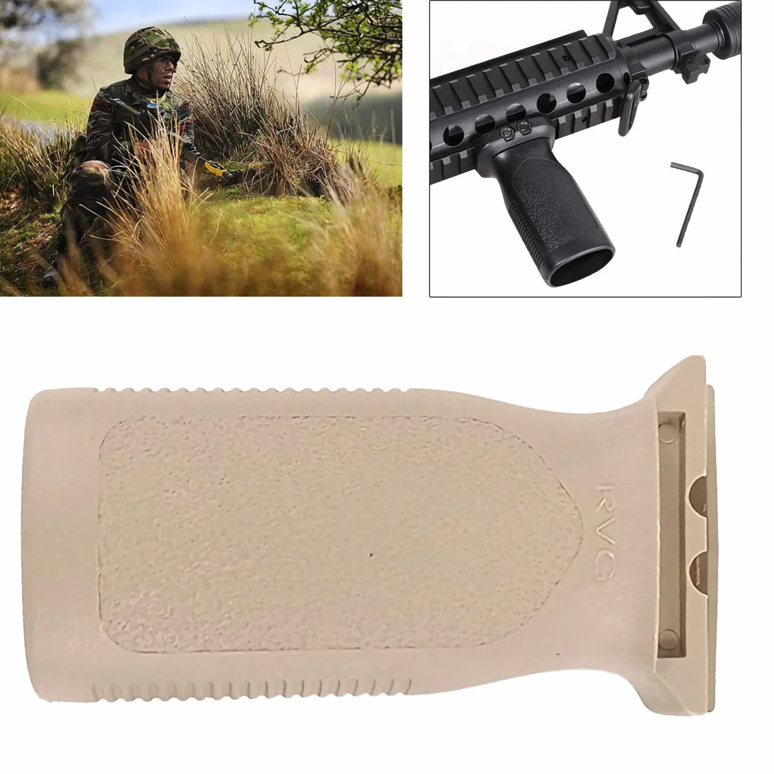 GotYou Uniwersalny uchwyt pionowy czarny Fma Airsoft M4 RVG akcesoria, uniwersalny uchwyt nylonowy taktyczny do szyny 20 mm