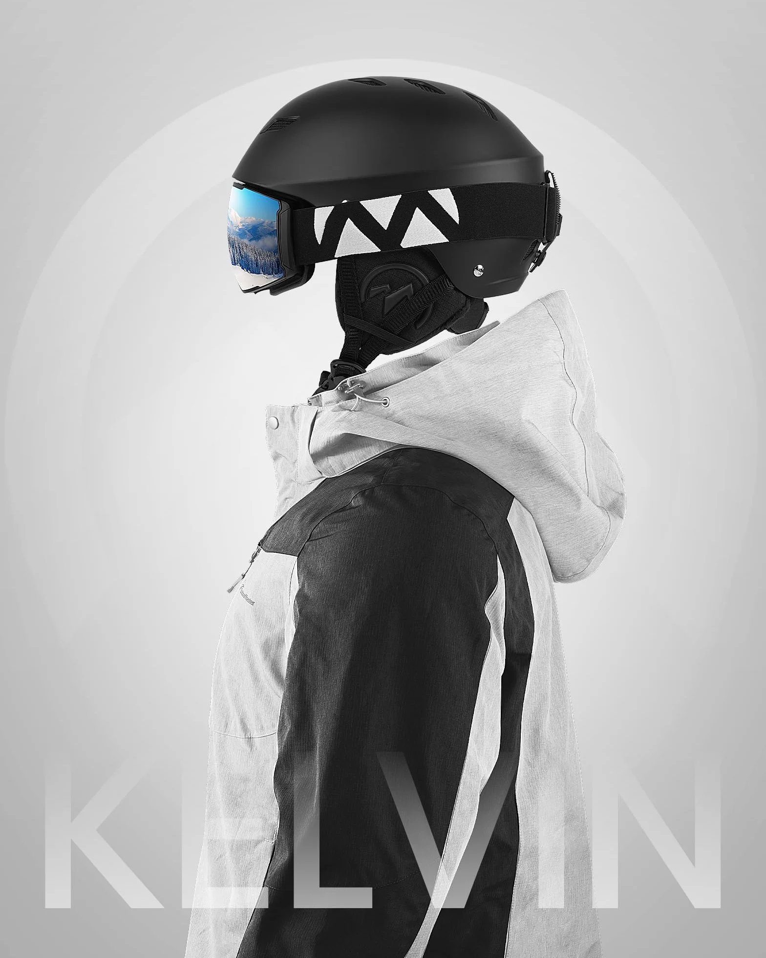 OutdoorMaster Kelvin Unisex kask narciarski – kask do jazdy na nartach/snowboardzie z systemem wentylacji, kask śniegowy dla mężczyzn, kobiet i młodzieży