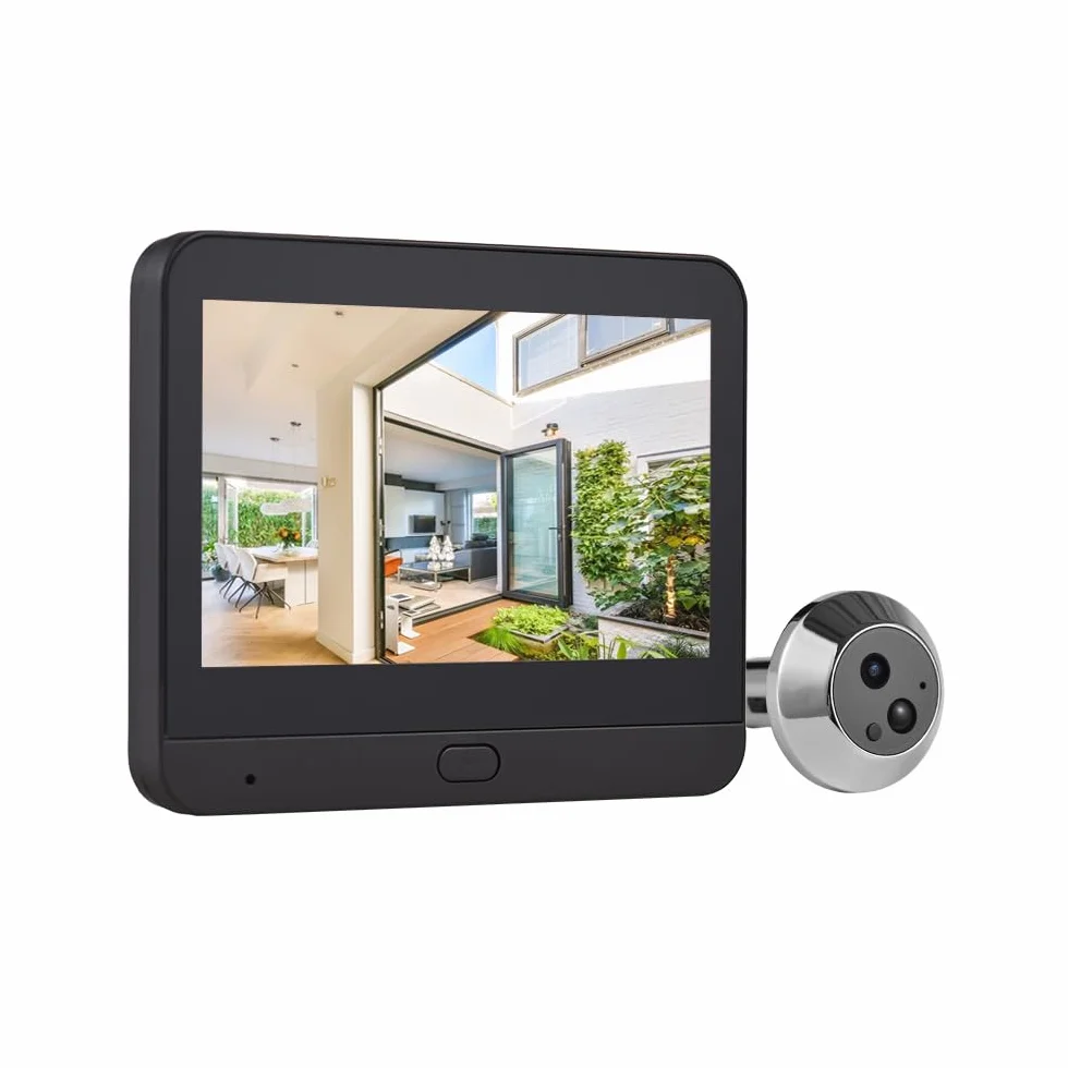 Dzwonek do drzwi wideo WiFi 2,4G z wyświetlaczem 4,3 cala 1080P Tuya 120° widoczność nocna automatyczne wykrywanie ruchu