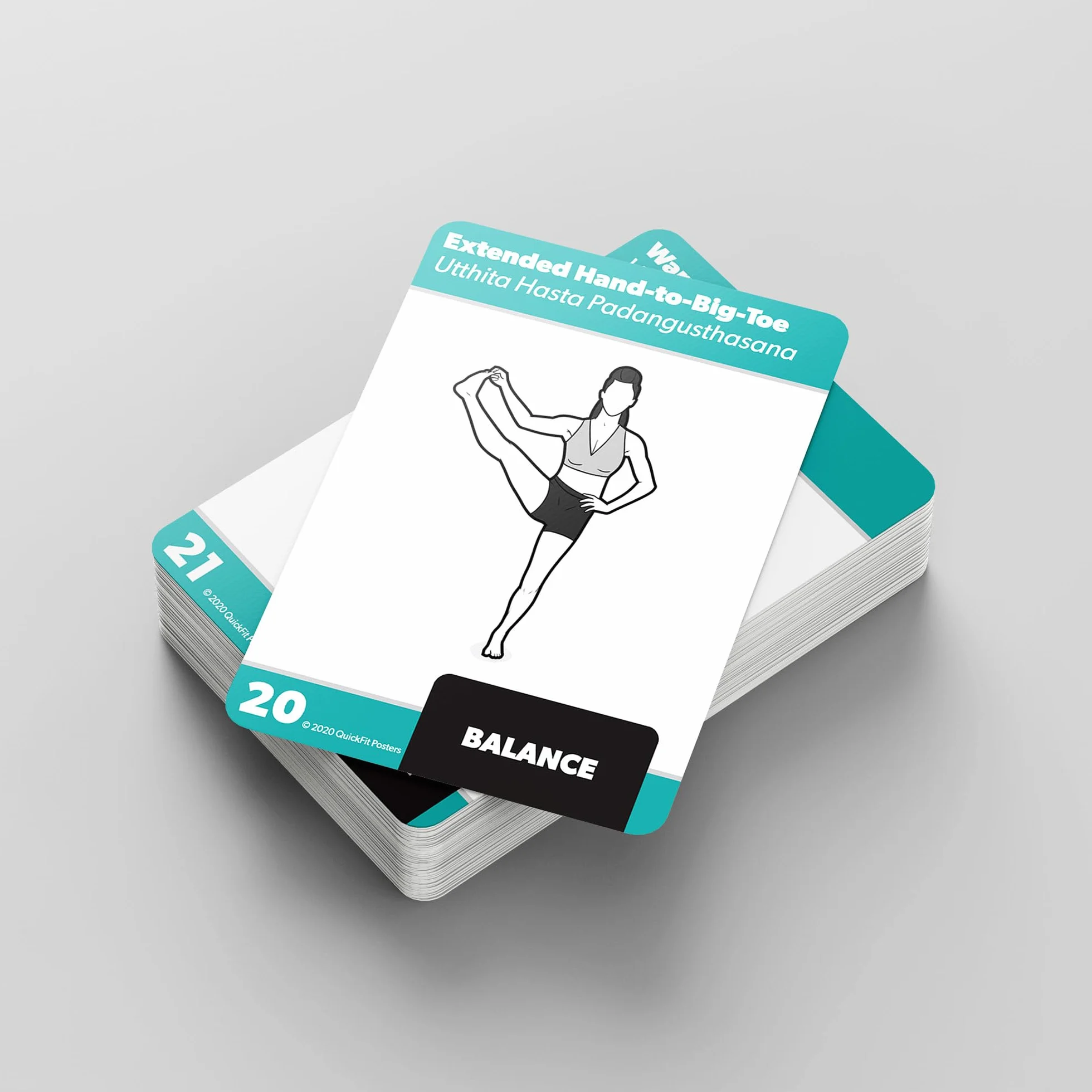 Palace Learning Karty do ćwiczeń jogi – pozycje jogi i karty treningowe z ponad 50 pozycjami - 6,3 cm x 8,9 cm