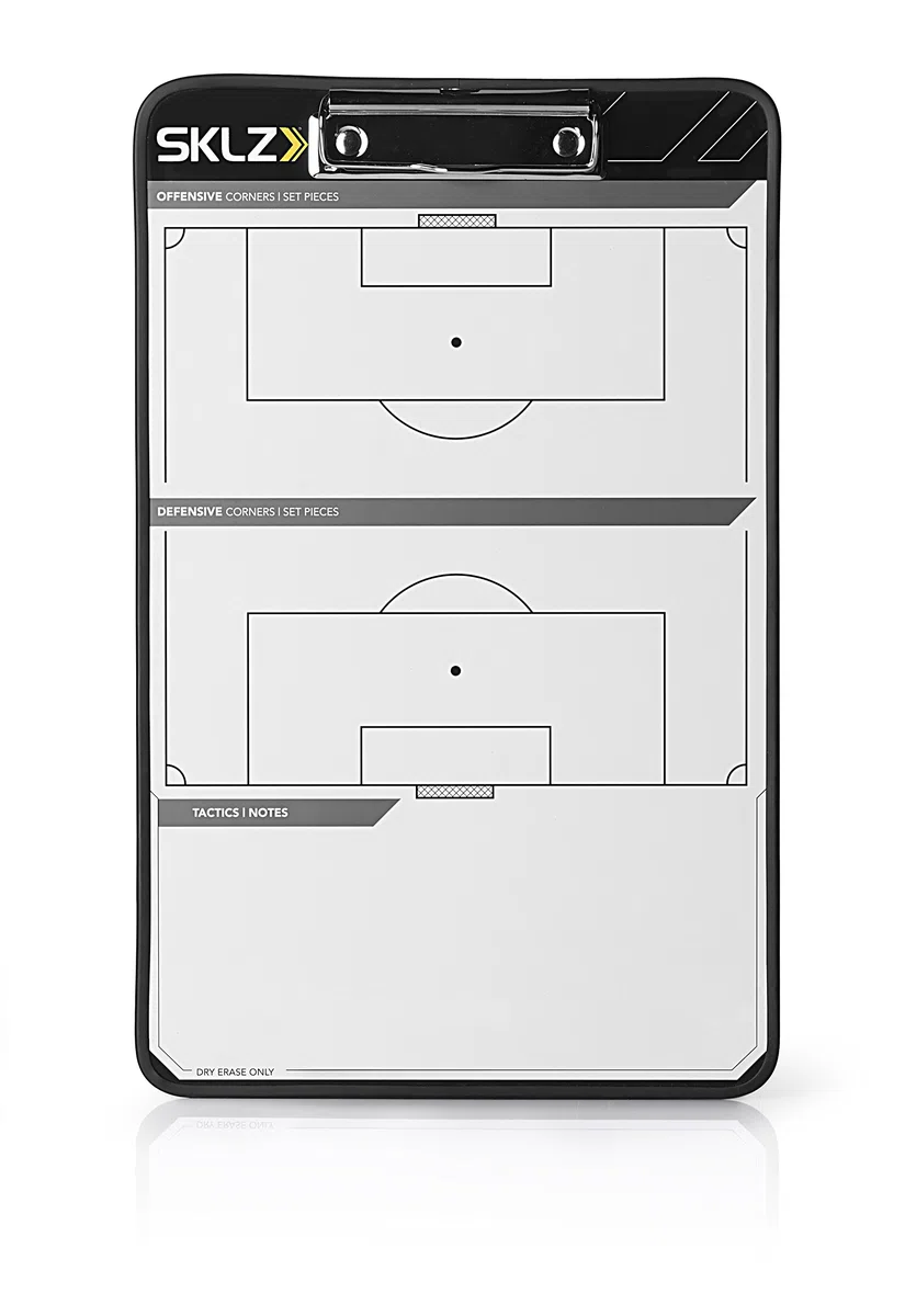 SKLZ Pomocnik coachingowy Magna, dwustronna tablica magnetyczna, tablica suchościeralna, sprzęt treningowy piłkarski, biały, 20 cm x 33 cm
