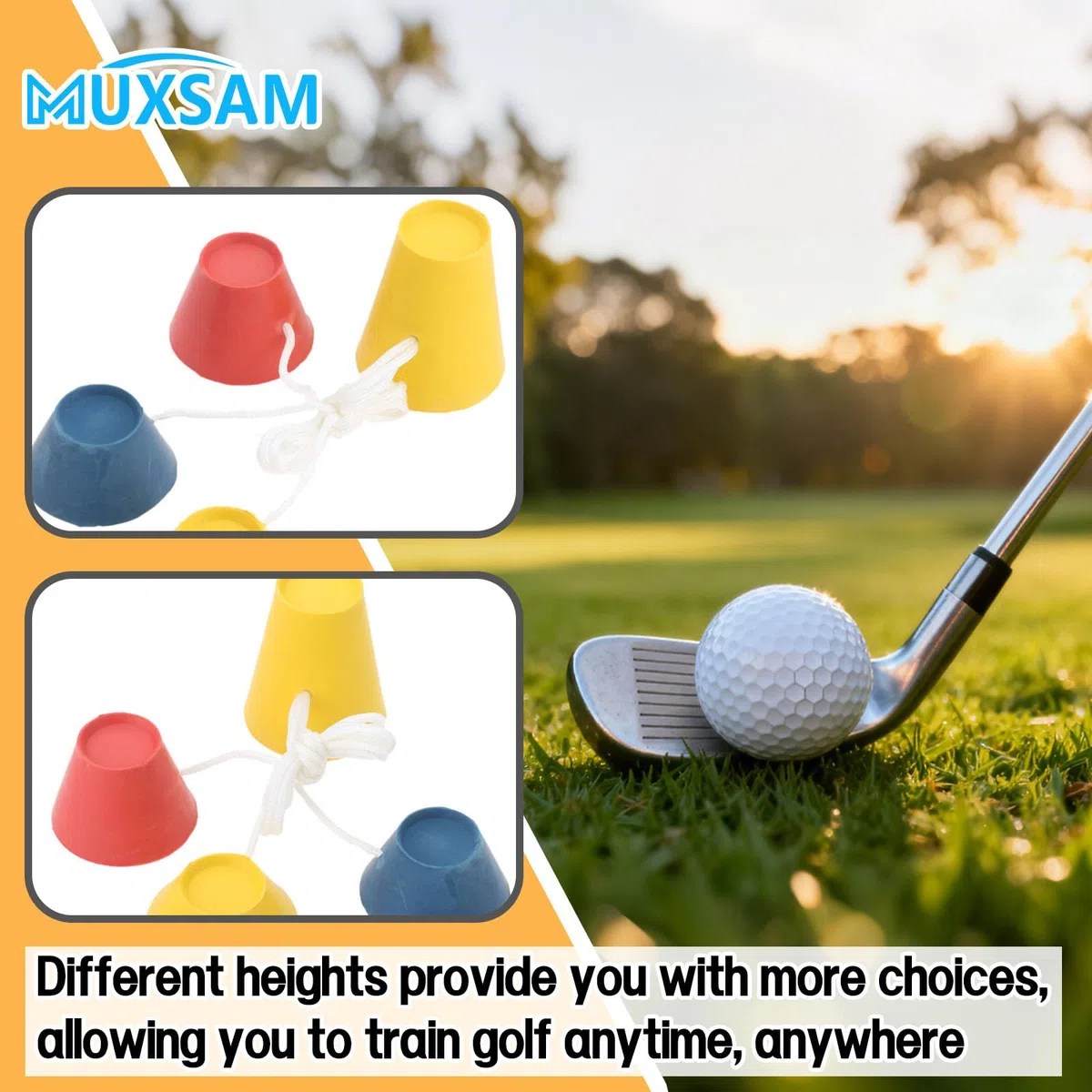 MUXSAM 4 szt. gumowe zimowe koszulki golfowe 38 mm 22 mm 18 mm 13 mm guma na mroźne dni.