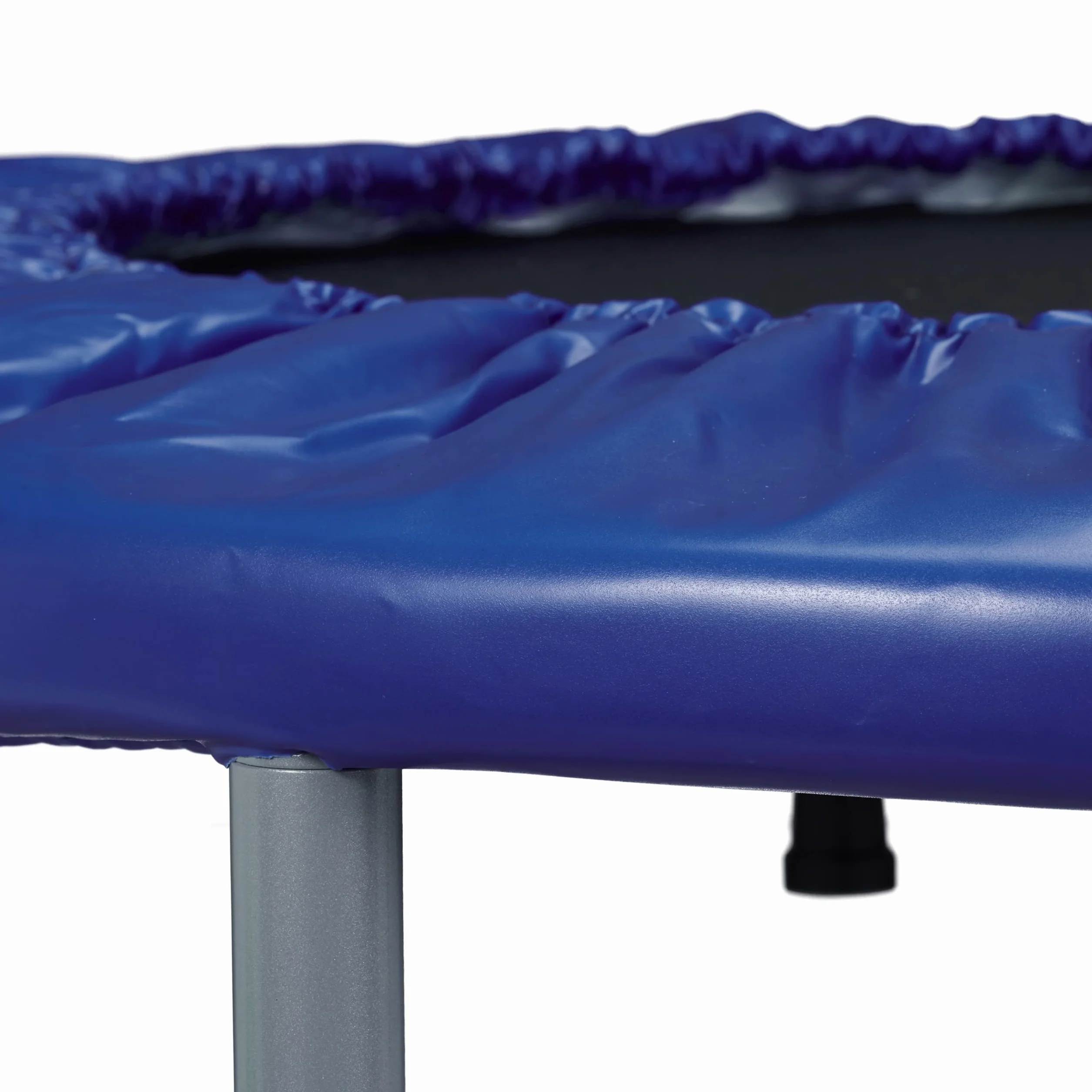 Relaxdays Składana trampolina fitness 22 x 95 x 95 cm 100 kg niebiesko-czarna