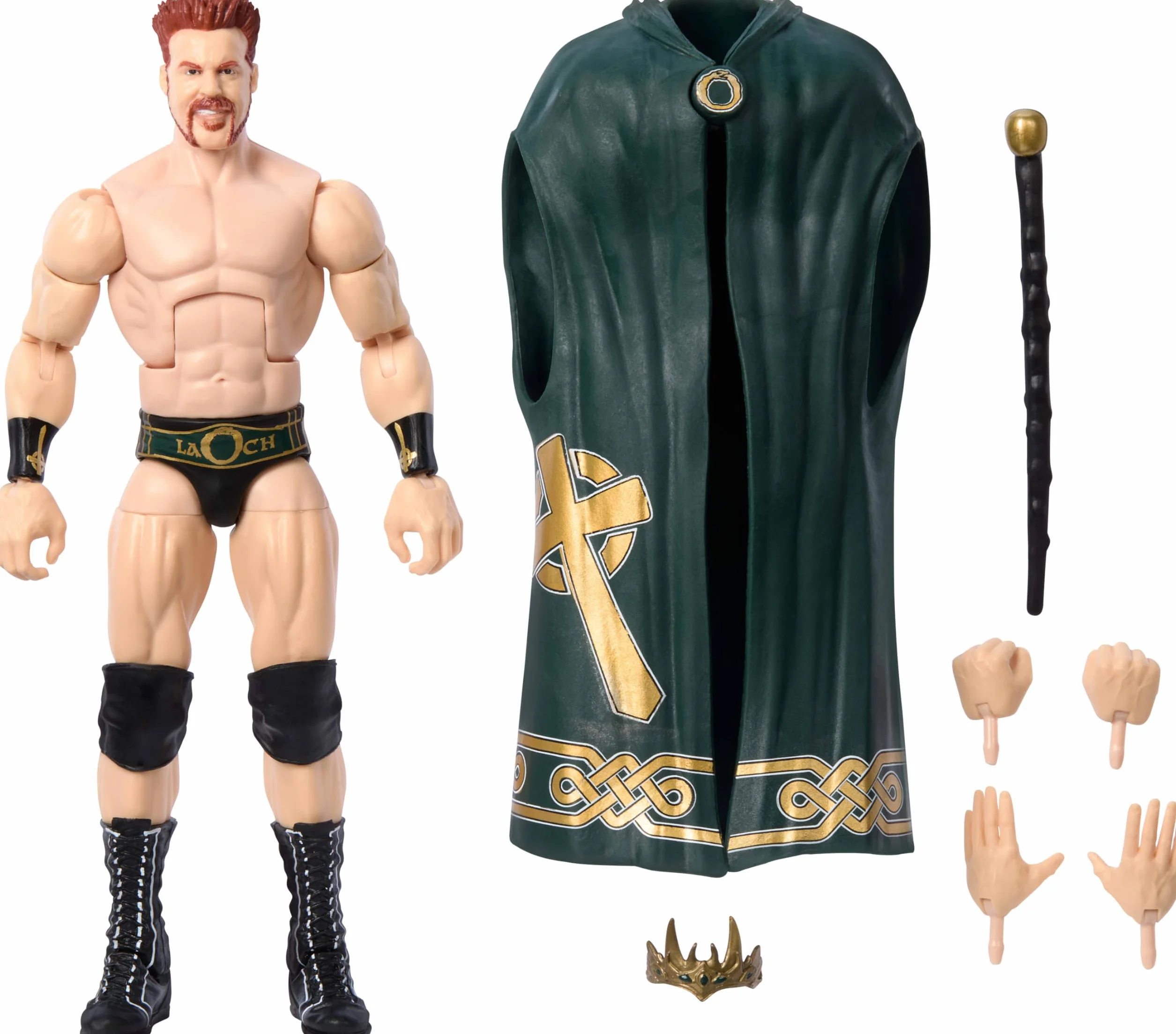 WWE Mattel Elite figurka i akcesoria, Greatest Hits 2025, 15,2 cm kolekcjonerska król Sheamus z 25 punktami artykulacji i wymiennymi rękami