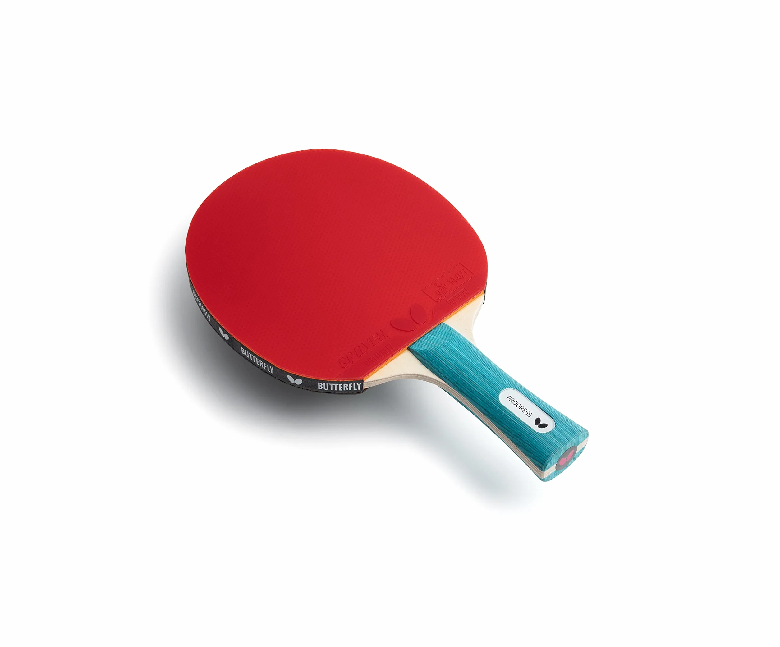 Rakietka do tenisa stołowego BUTTERFLY Progress | zaawansowana, profesjonalna rakietka do tenisa stołowego | czarna/czerwona guma z homologacją ITTF | antypoślizgowa powierzchnia