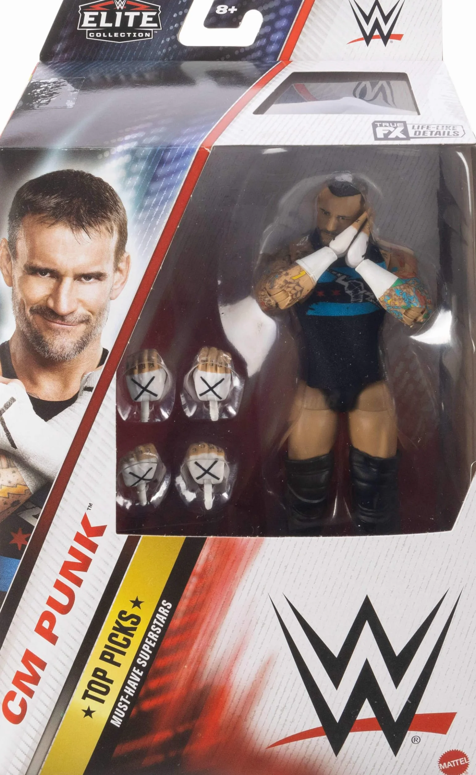 Mattel WWE Elite CM Punk figurka kolekcjonerska 15 cm z akcesoriami