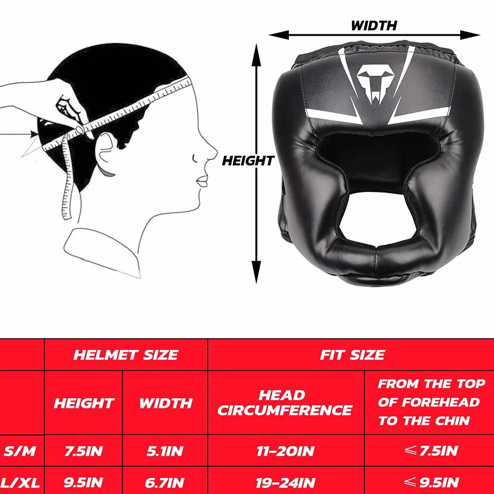 LangRay Kask bokserski dla dzieci i dorosłych: kask Kickboxing z siatką, headguard do Sparring Karate Taekwondo sztuk walki…
