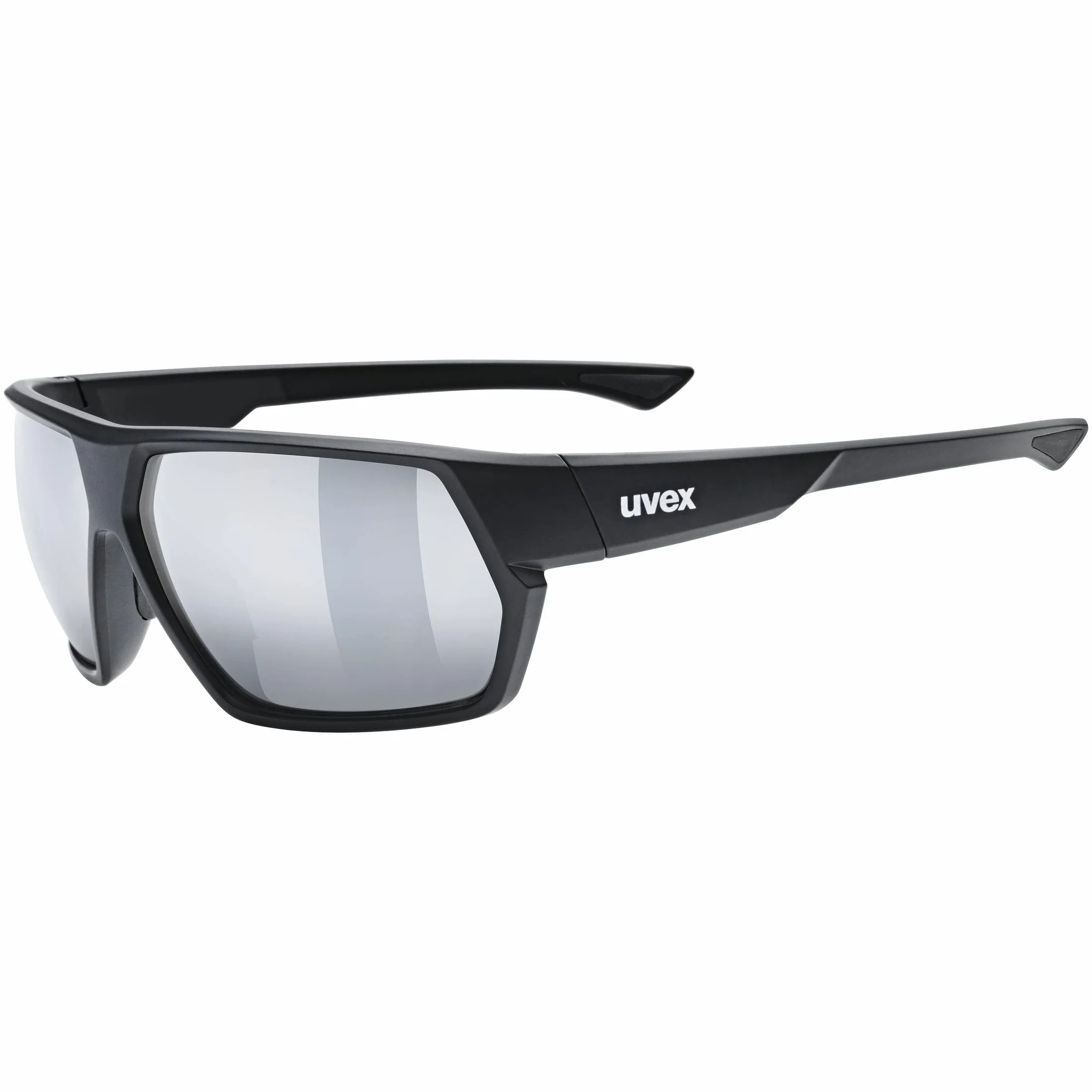 uvex sportstyle 238, okulary sportowe unisex-dorosły, black mat/mirror silver, one size