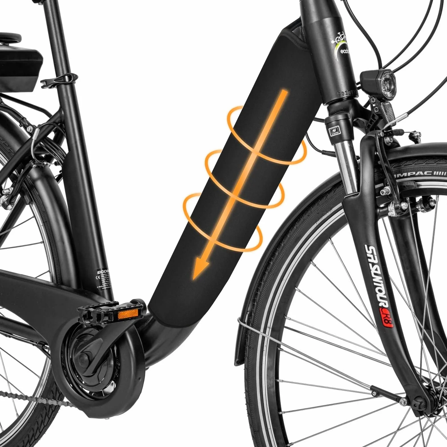 Flintronic pokrowiec ochronny na akumulator e bike obwód 30-38 cm ulepszony