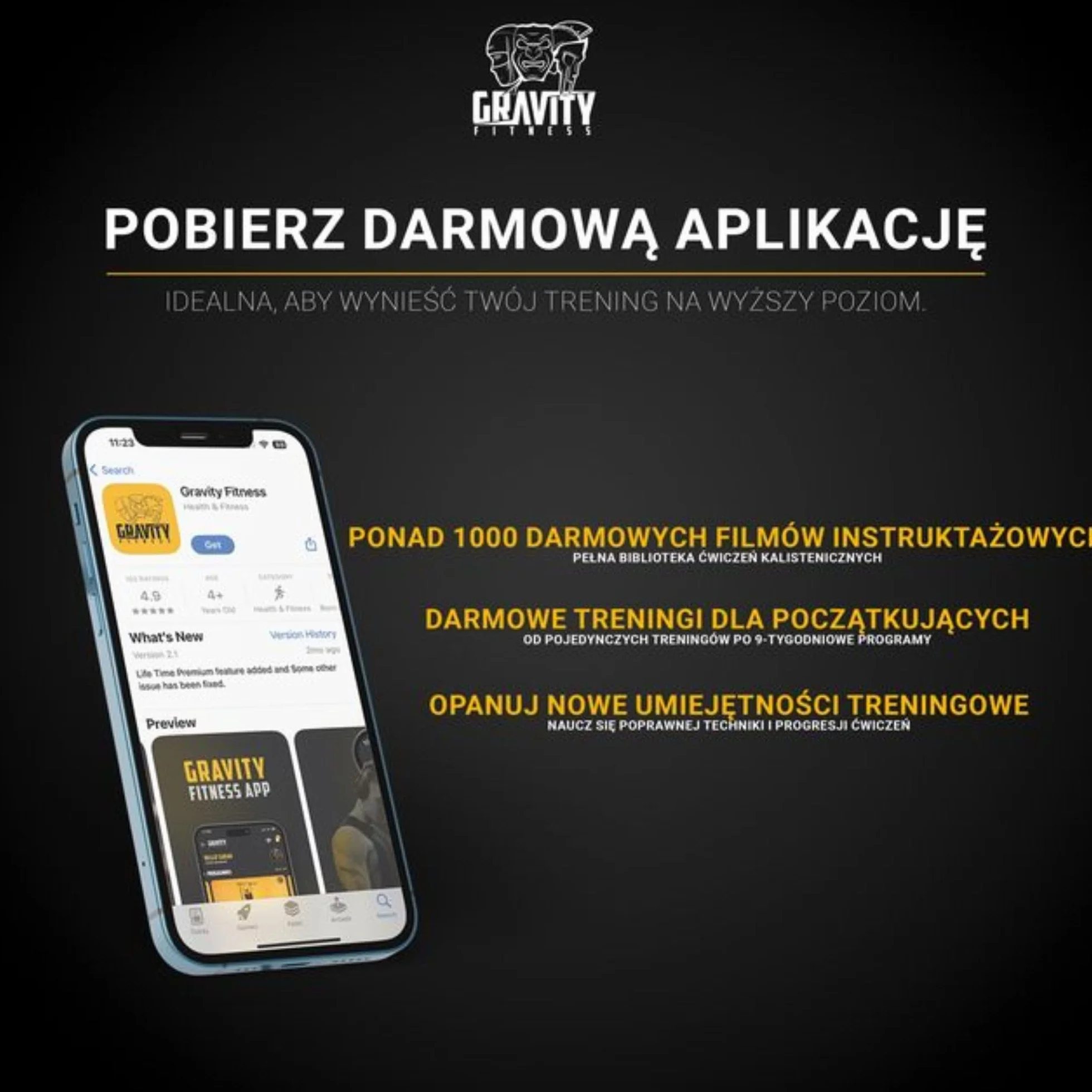 Gravity Fitness drewniane pierścienie gimnastyczne