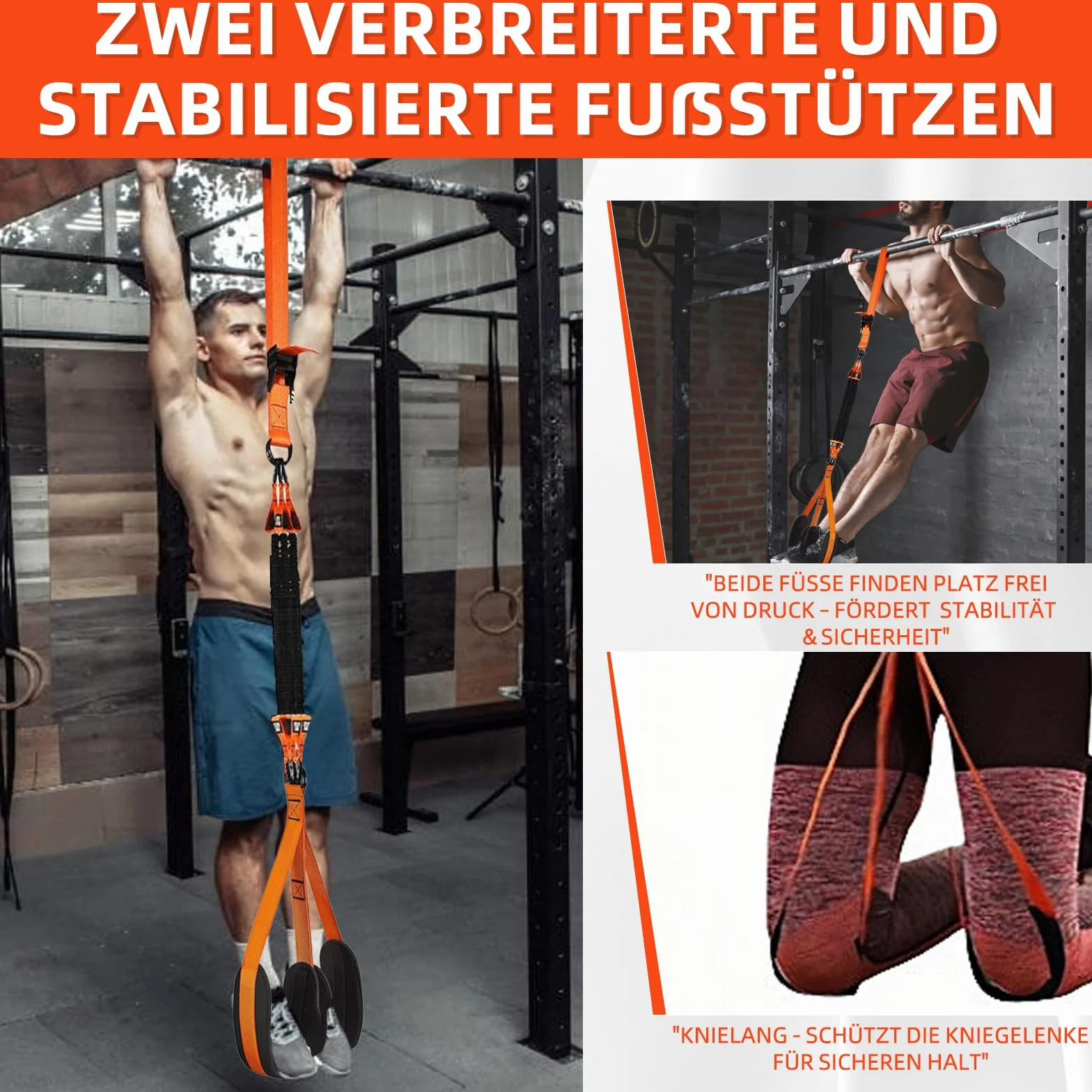 Zestaw taśm do podciągania z 4 regulowanymi taśmami oporowymi i 2 szlufkami na stopy – pomoc w podciąganiu do treningu siłowego, fitnessu, kobiet i mężczyzn