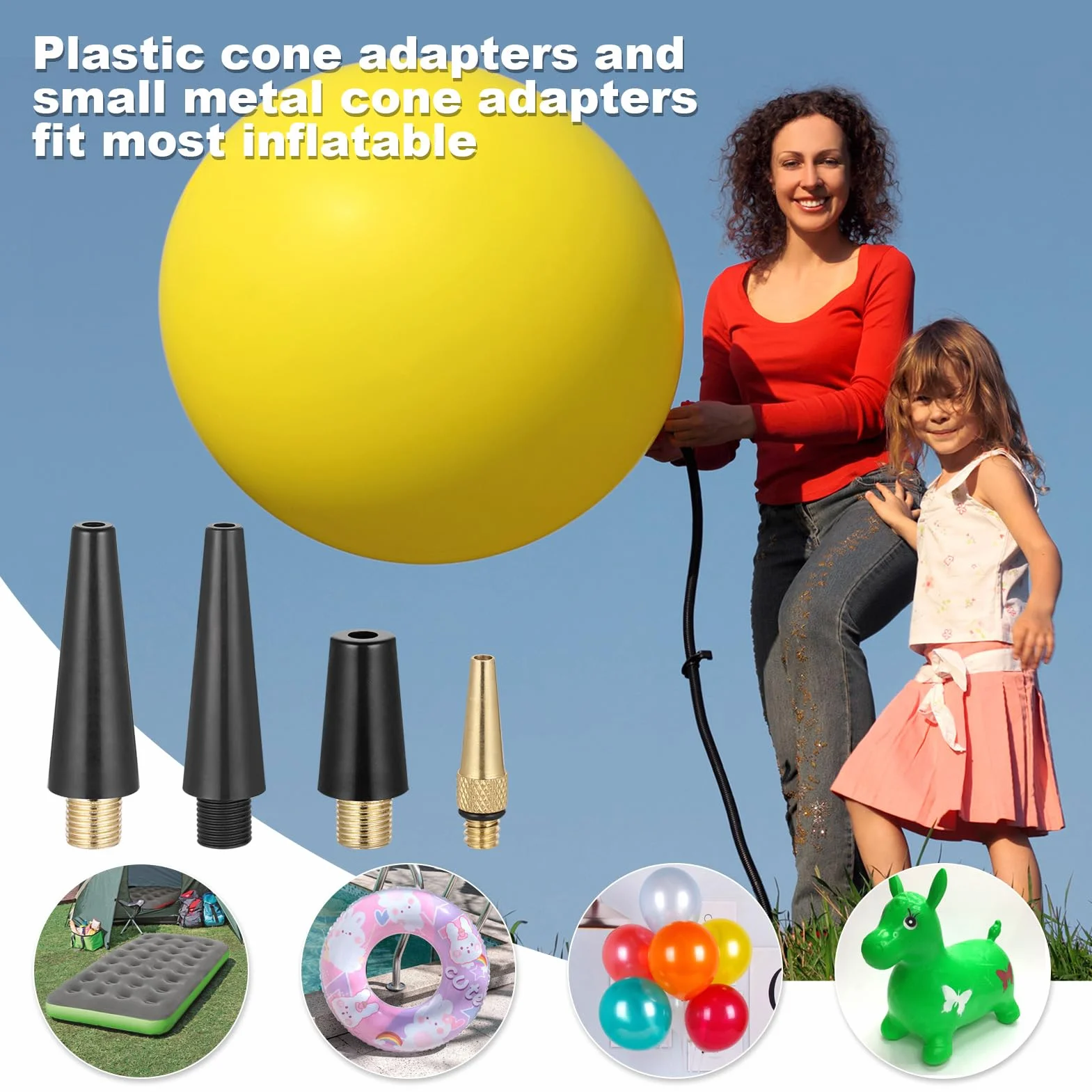 Hejo Zestaw 33 Adapterów do Wentyli Rowerowych, Adapter do Wentylu Francuskiego, Adapter do Pompy Powietrza Z metalu z Pudełkiem do Sortowania Pompy Rowerowej i Kompresora