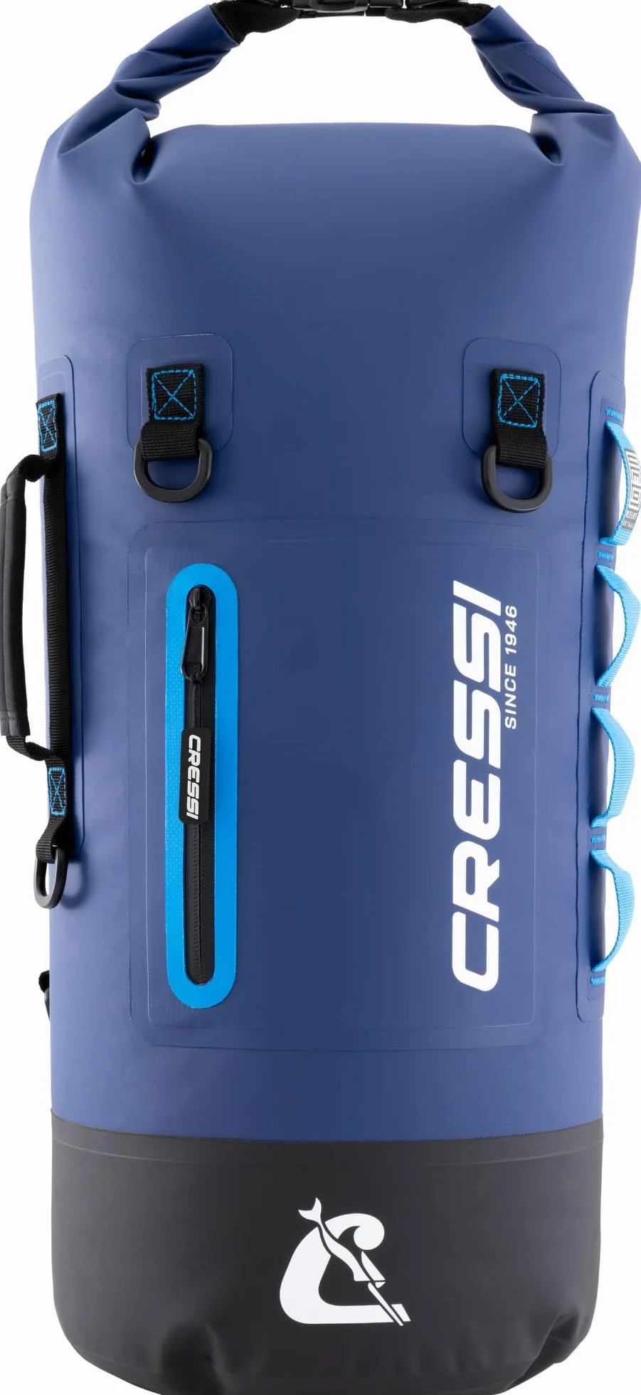 CRESSI Ocelot Dry Bag 30 L Waterproof Bag for Sea Boat Water Activities Blue Light Blue