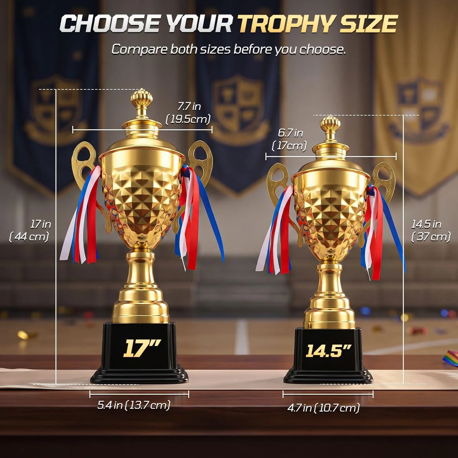 Flexzion 14,5-calowy puchar trofeum na nagrody sportowe