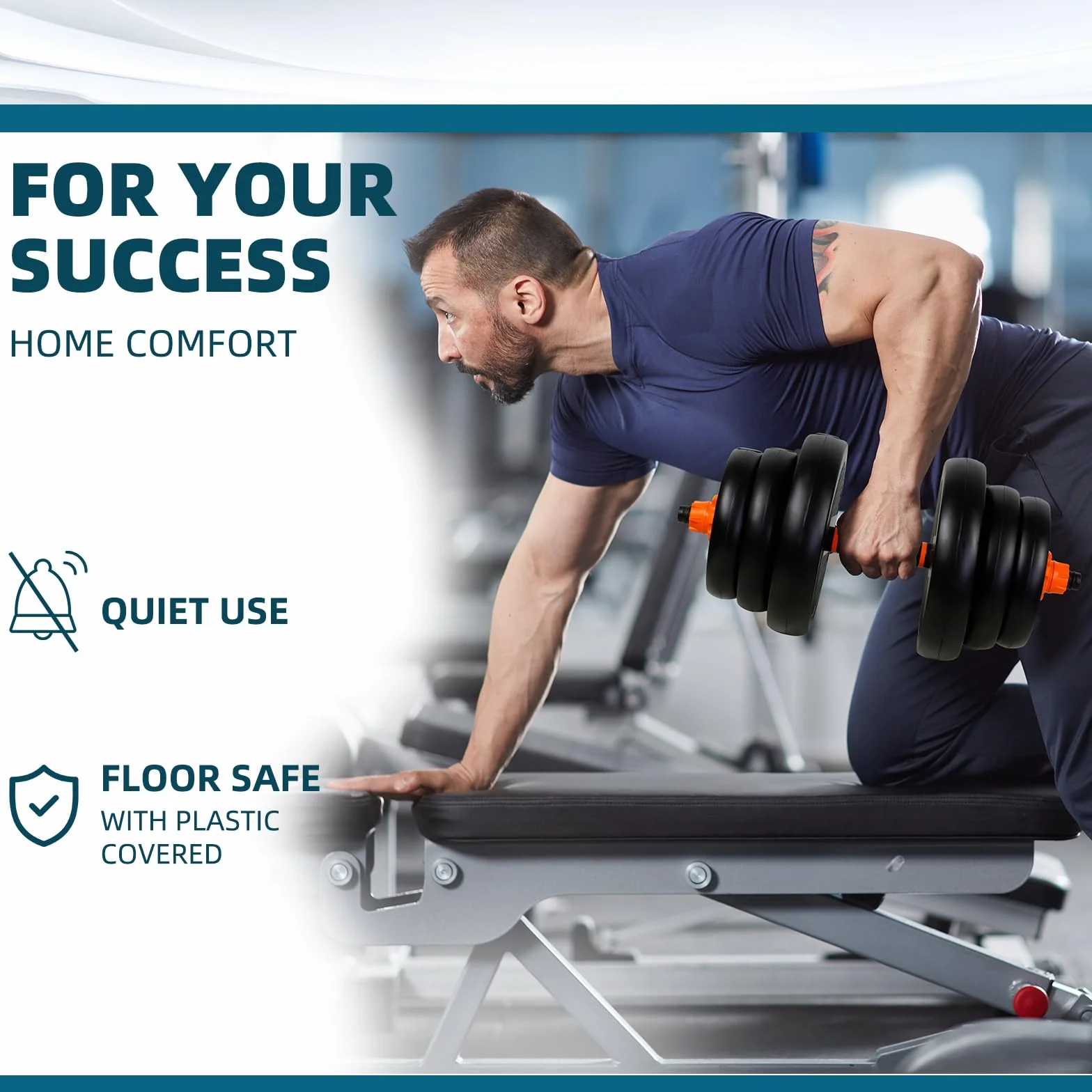 CCLIFE Zestaw hantli 6w1 kettlebell 2 regulowane piłki hantlowe z rurką stalową
