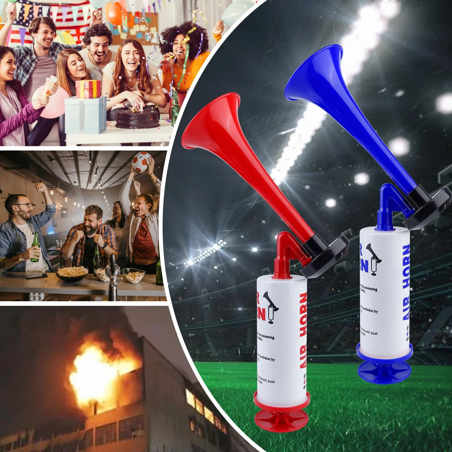 2 szt. trąbki stadion głośny klakson, klakson powietrzny, dźwiękowy trąbka dźwiękowa, trąbka na sprężone powietrze, trąbki fanfary, klakson, klakson gazowy, jacht, samochód