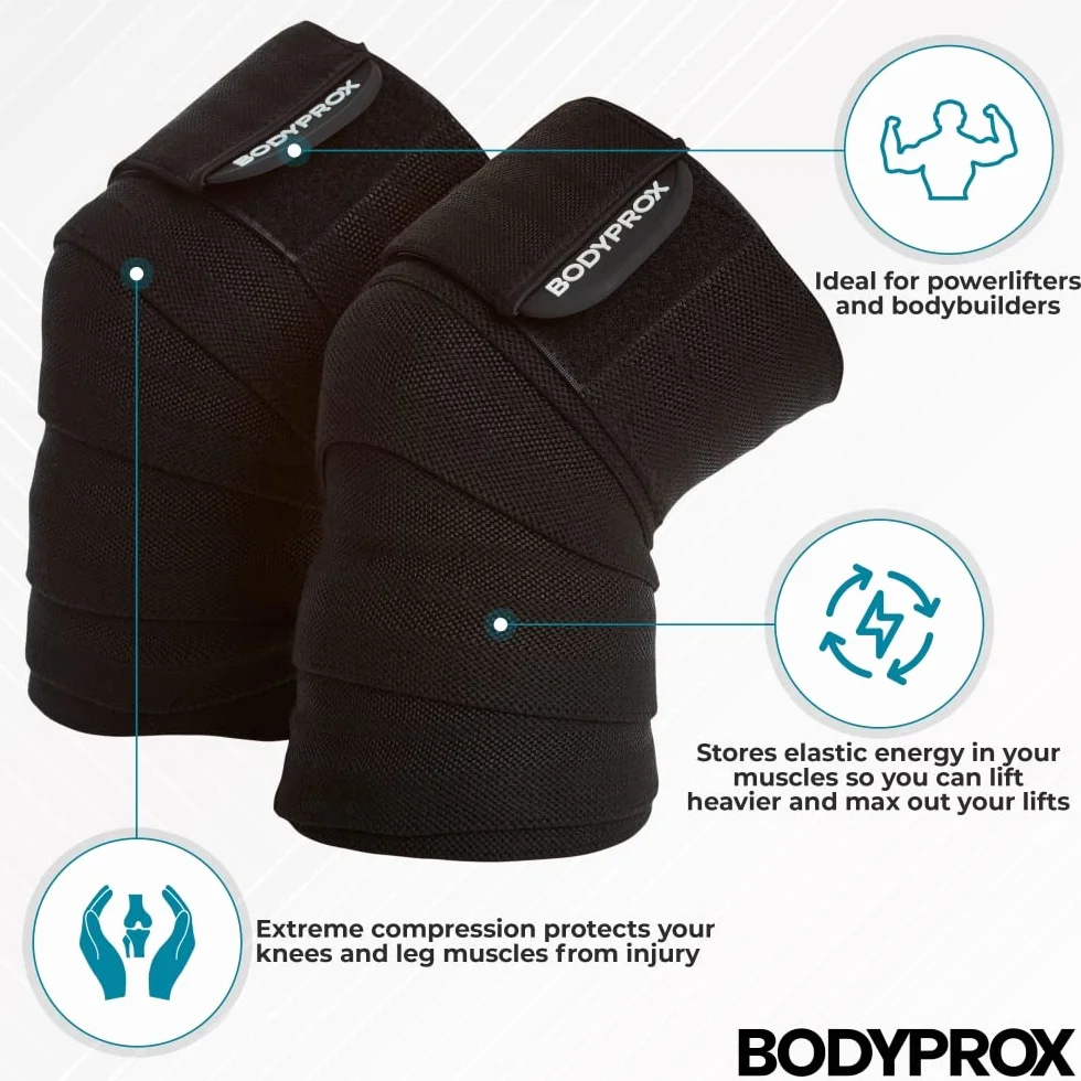 Bodyprox Owijanie do kolan 2 sztuki wsparcie dla mężczyzn i kobiet