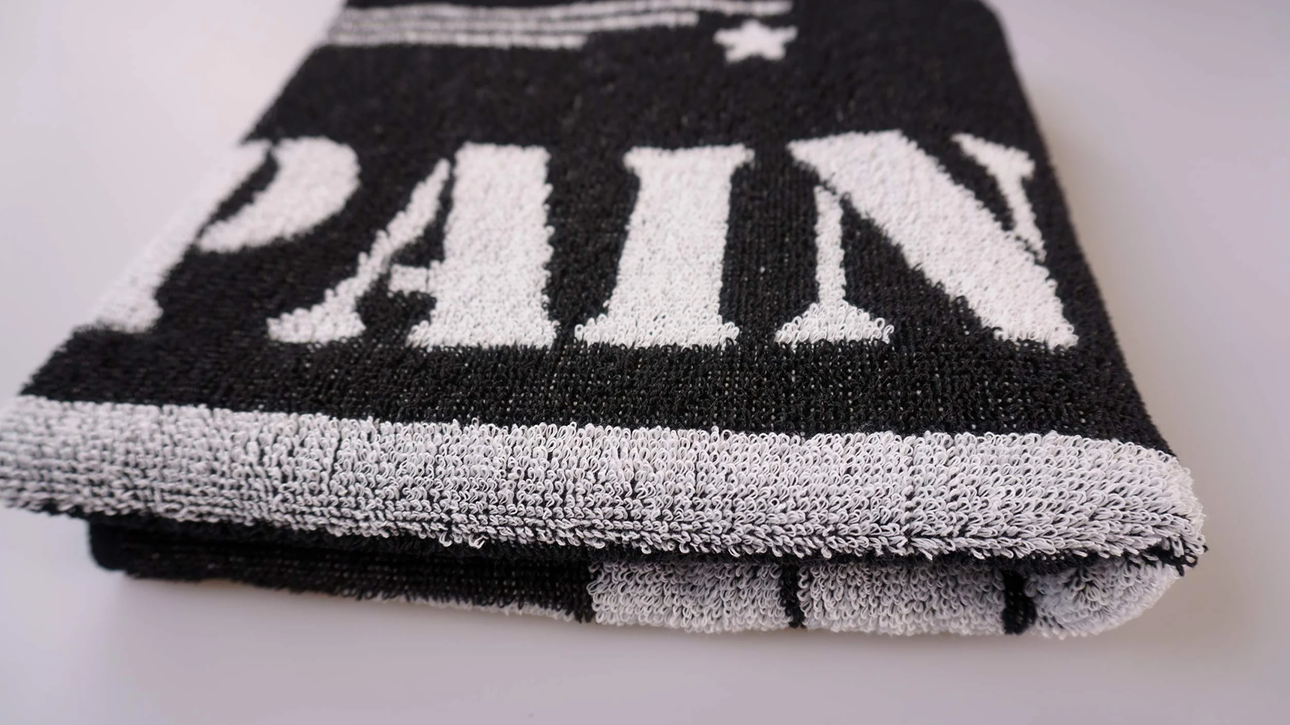 Ręcznik do fitnessu i sportu z przesłaniem | rozmiar 50 cm x 100 cm | POWERTOWEL ręcznik z mikrofibry, bawełna (bez gain), 100% bawełna B/W