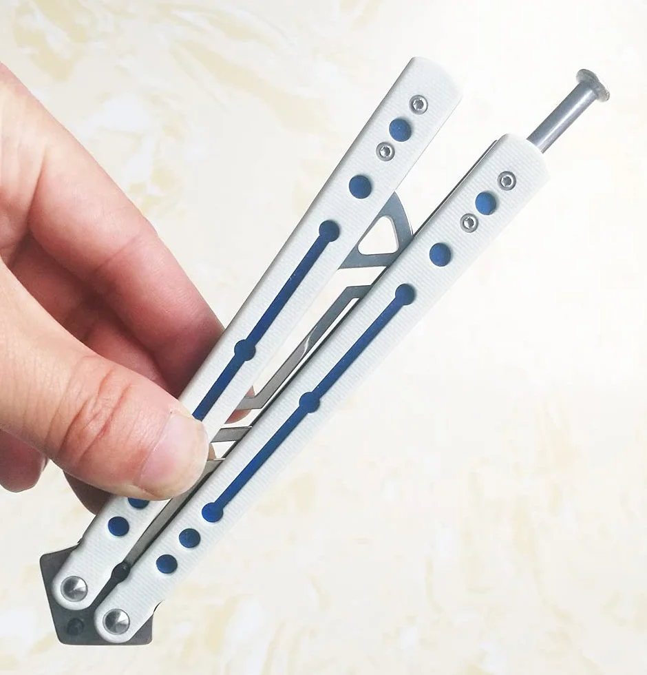 Taktyczny trenażer G10 łożysko rękojeści Stone Wash Metal Steel Blunt Dull Blade nieostrzone narzędzie