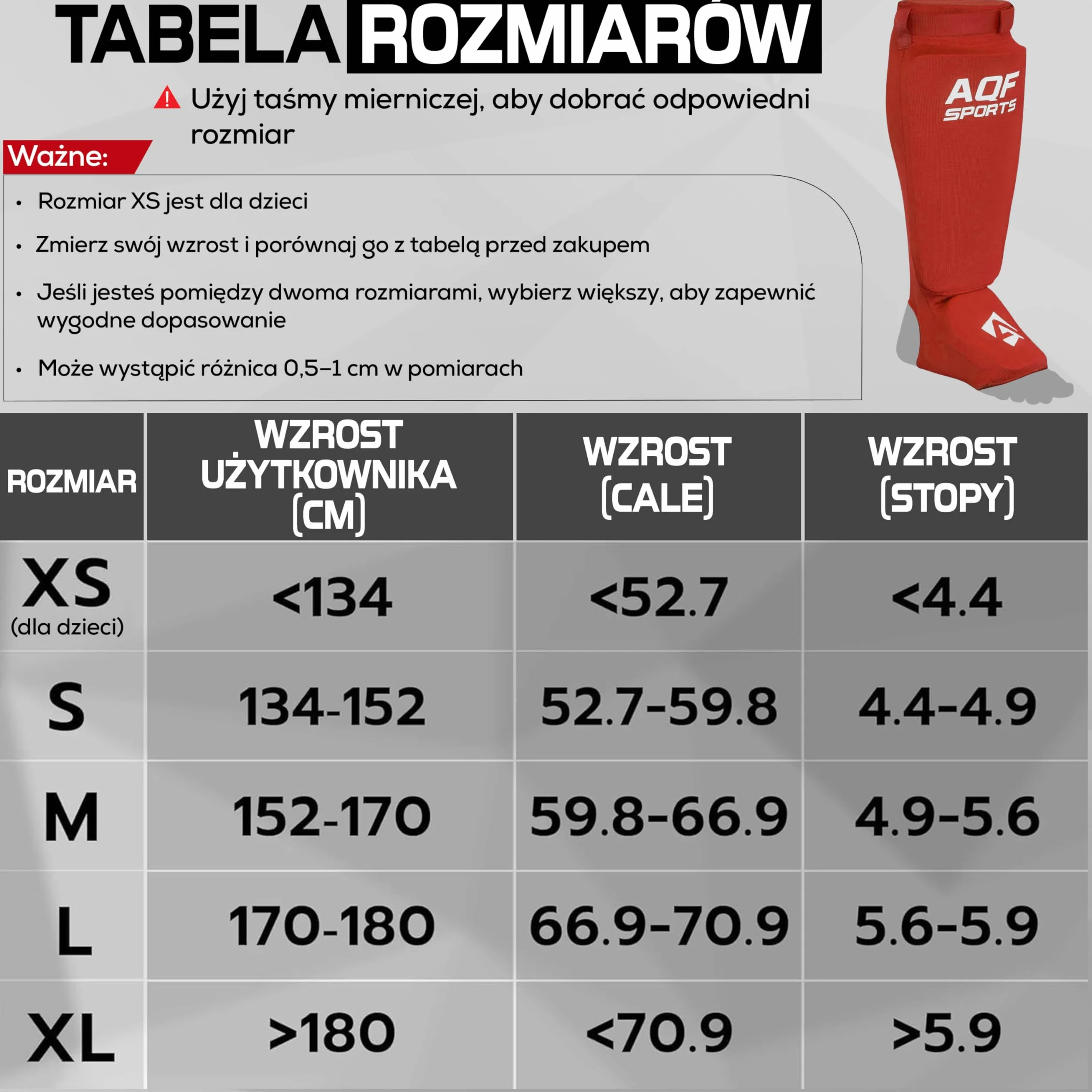 AQF Ochraniacze Piszczeli i Stóp do Kickboxingu, Muay Thai, MMA, Pianka EVA, Ochrona Nóg, Boks, Karate, BJJ, Taekwondo CE UKCA SATRA