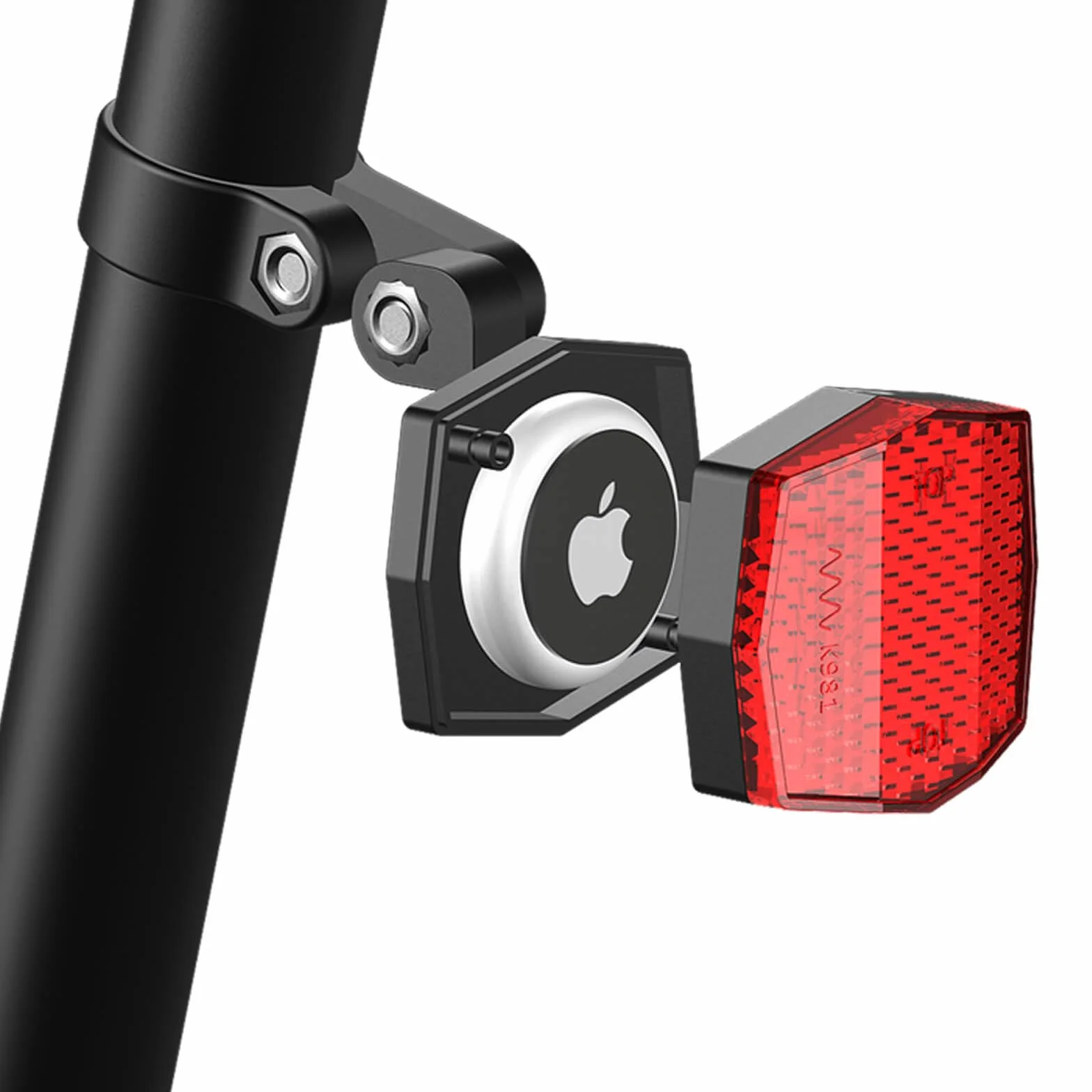Tavaler schowek rowerowy na Airtag, odblaski rowerowe dla dzieci, dopuszczone do ruchu drogowego, uchwyt rowerowy do Airtag, reflektor na siodełko, 22,2 – 31,8 mm, reflektory rowerowe tylne do rowerów