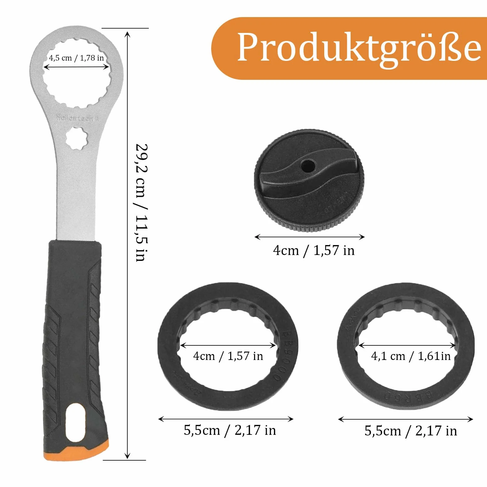 Narzędzie rowerowe Centerlock, klucz suportu pedałowego, narzędzie Centerlock, z 2 adapterami i 1 narzędziem do osłony korby, z Shimano Hollowtech II, BB9000, BBR60 do naprawy rowerów