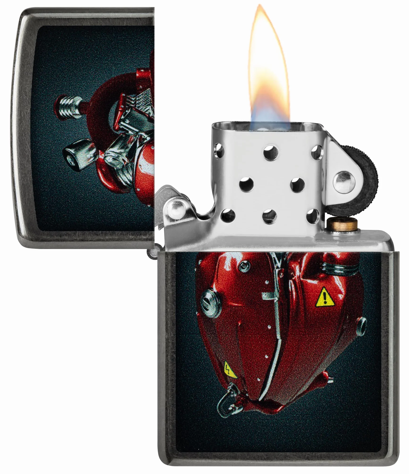 Zippo Heart Engine Zapalniczka Sztormowa, Wiatroodporna, Wielokrotnego Użytku, Szary (Gray Dusk)